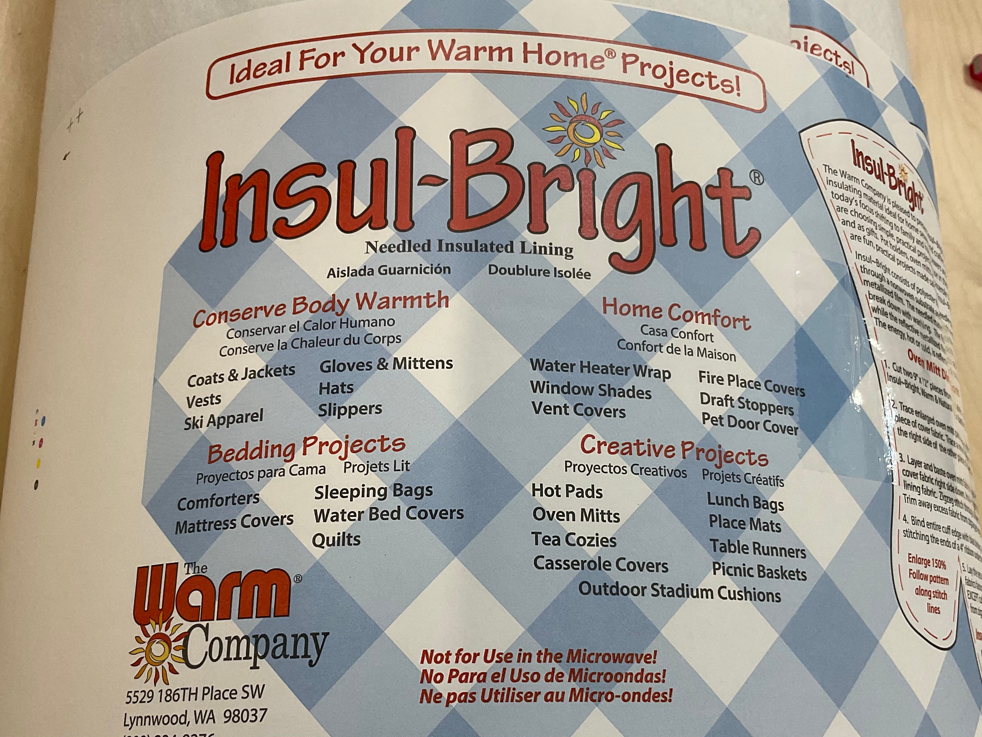 The Warm Company Insul-Bright, Heat Resistant Lining —  -  Sewing Supplies