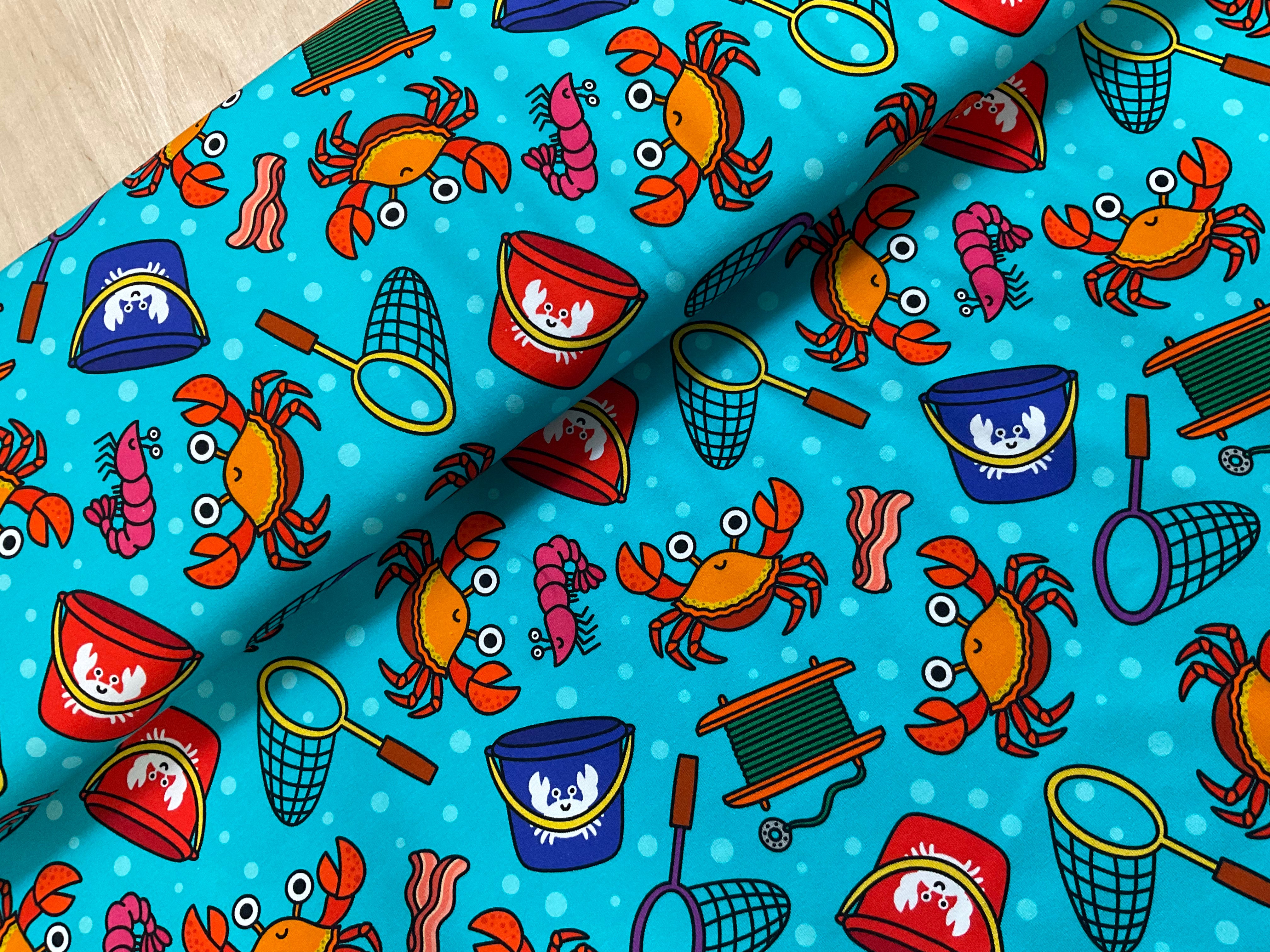 French Terry Prints - Sea/Beach – Little Legs Fabrics