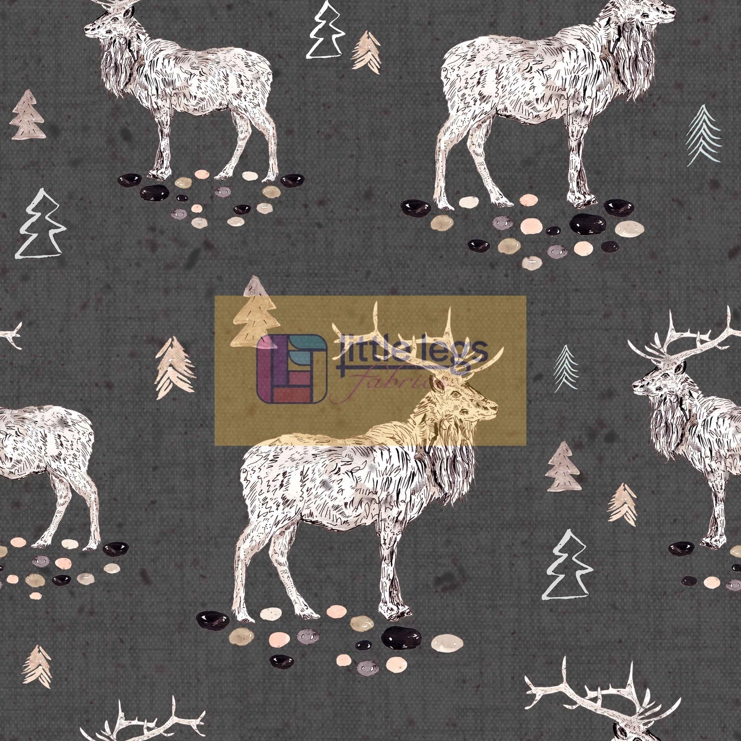 PRE ORDER Grey Stags French Terry - DUE IN STOCK END SEPTEMBER