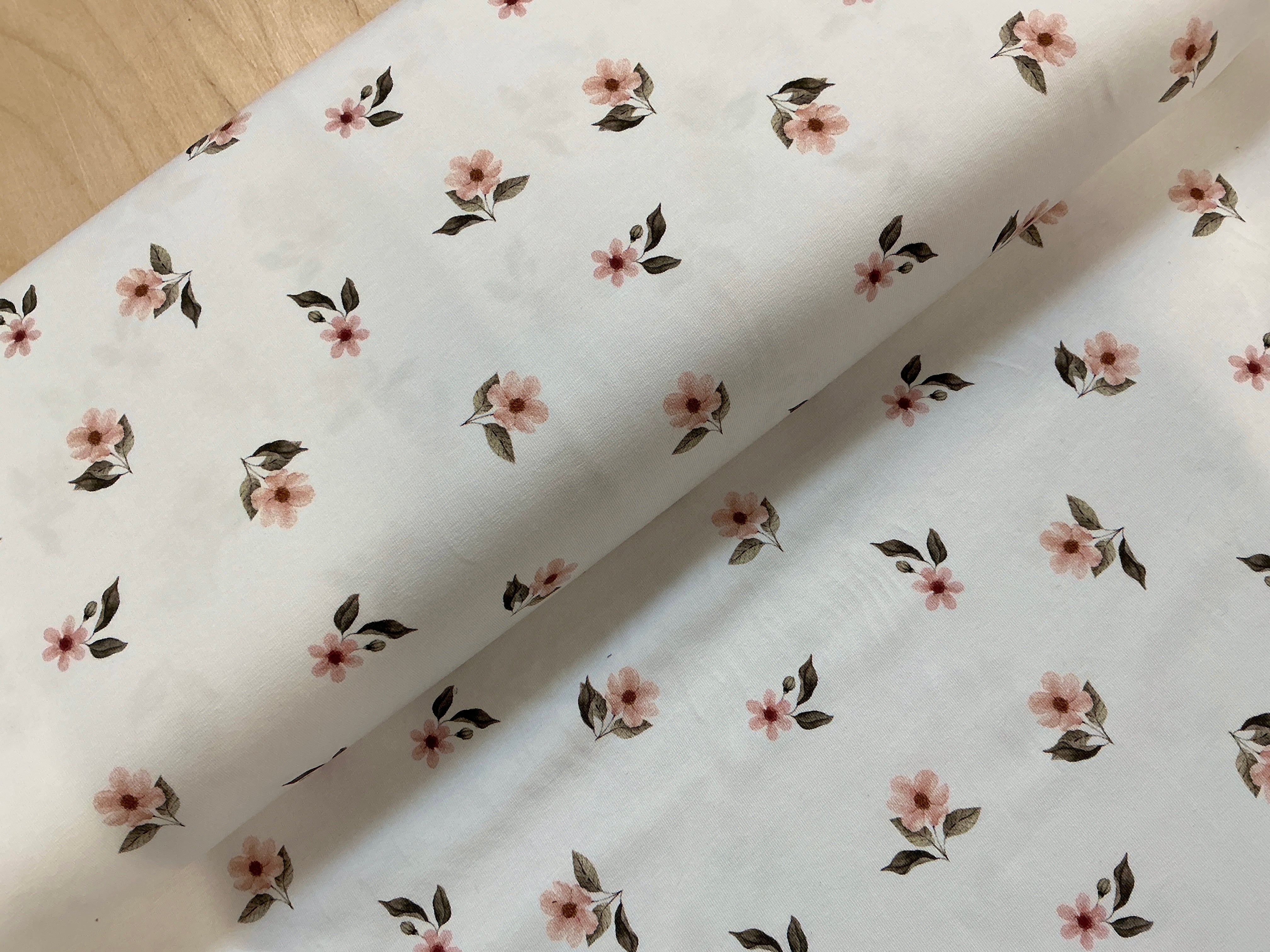 Blush Flowers Organic Cotton Jersey