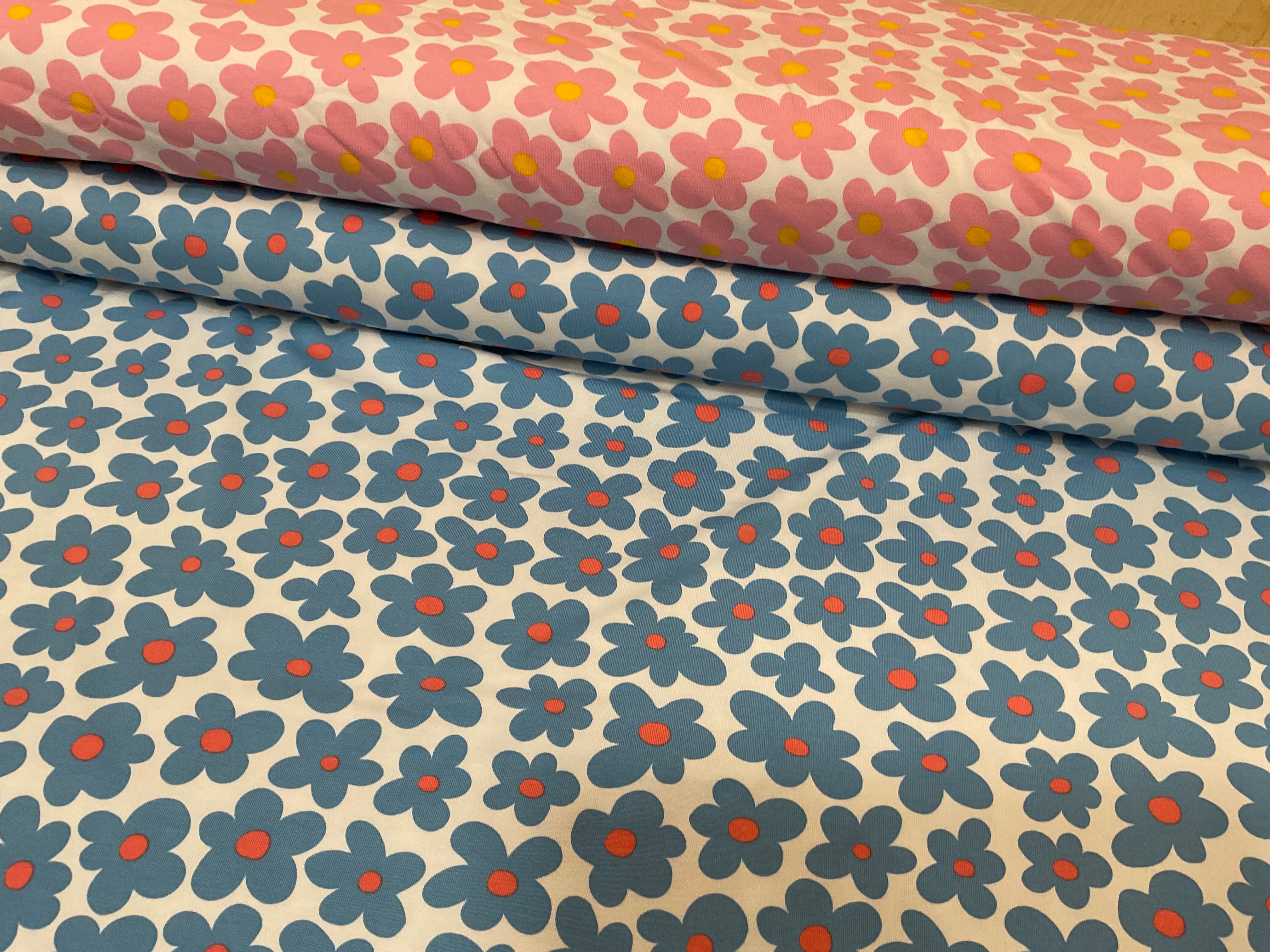 Flower power Cotton Jersey Fabric