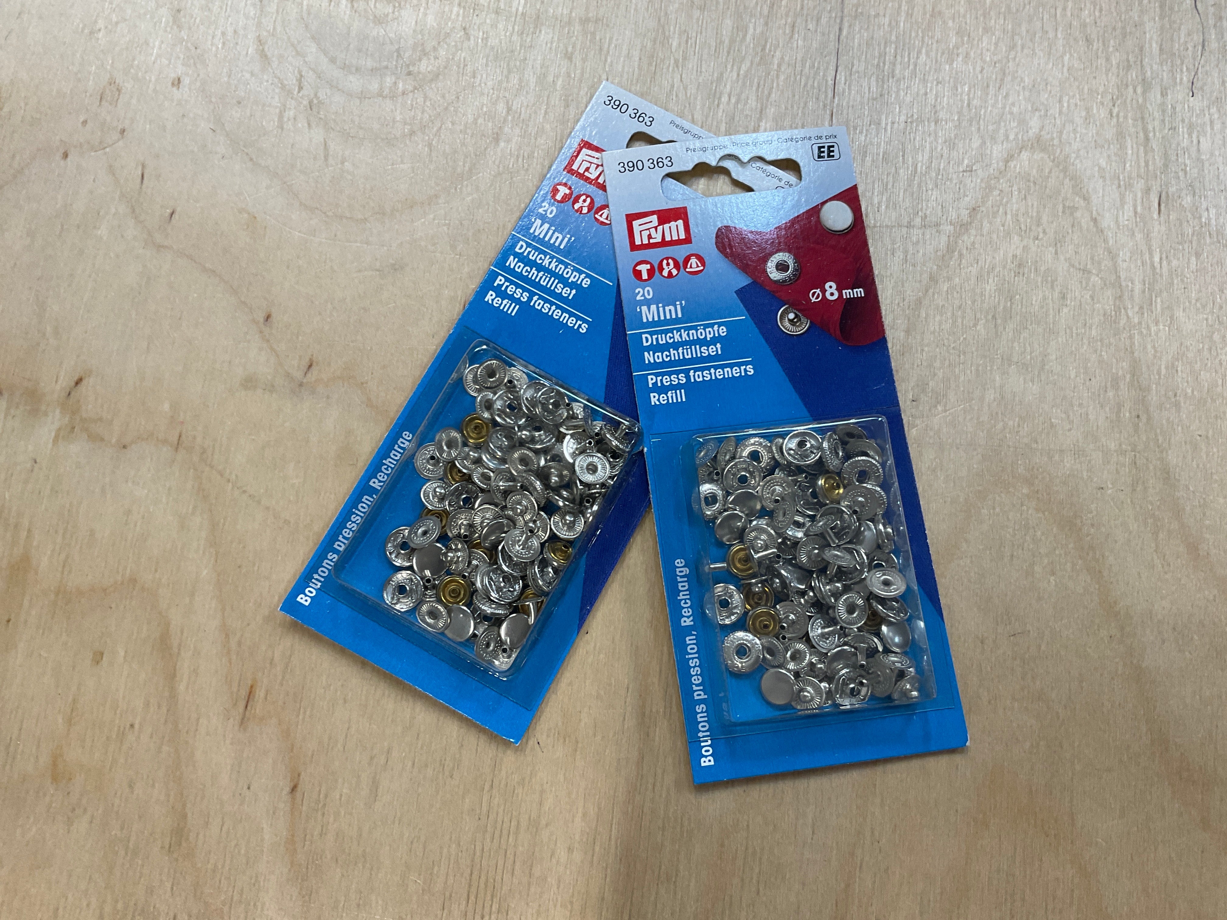 Prym Mini Press Fasteners Refill Pack 8mm Cap Top