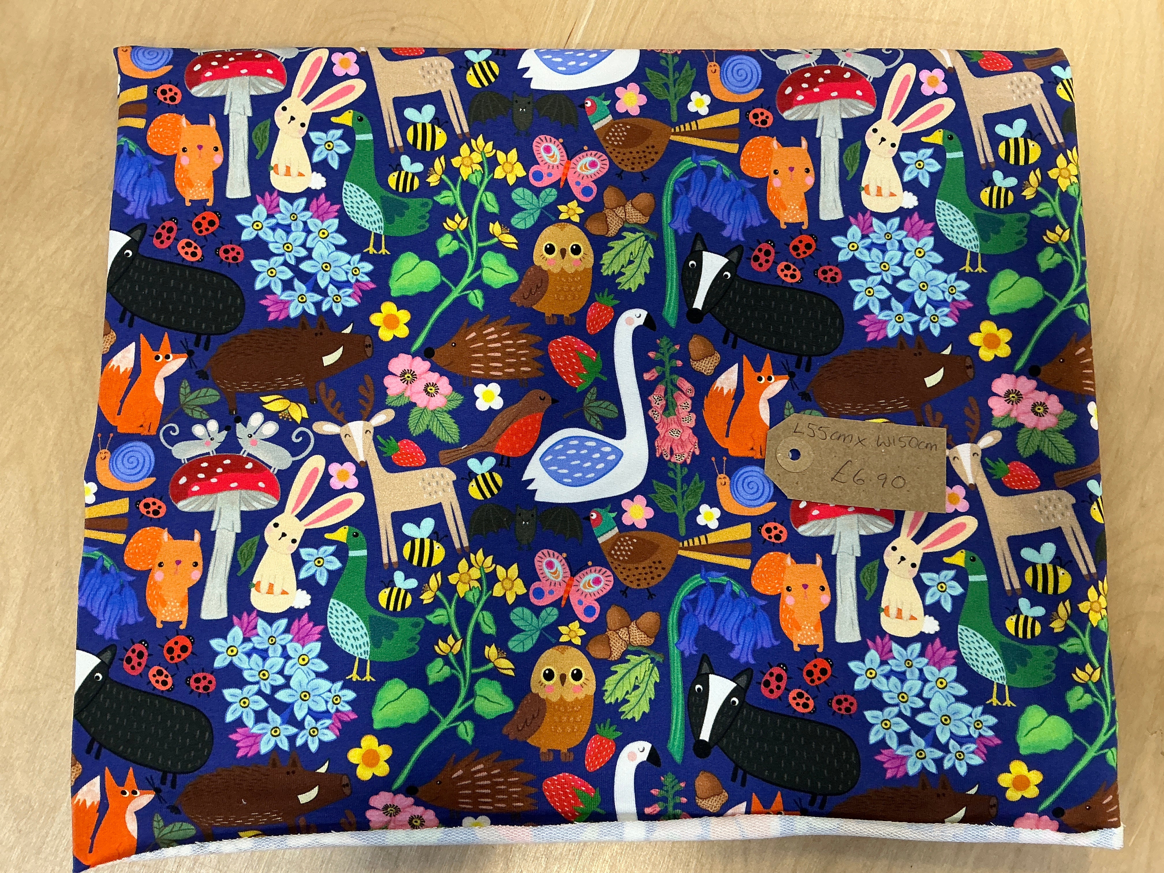 REMNANT  - L55cm x W150cm British Woodland French Terry