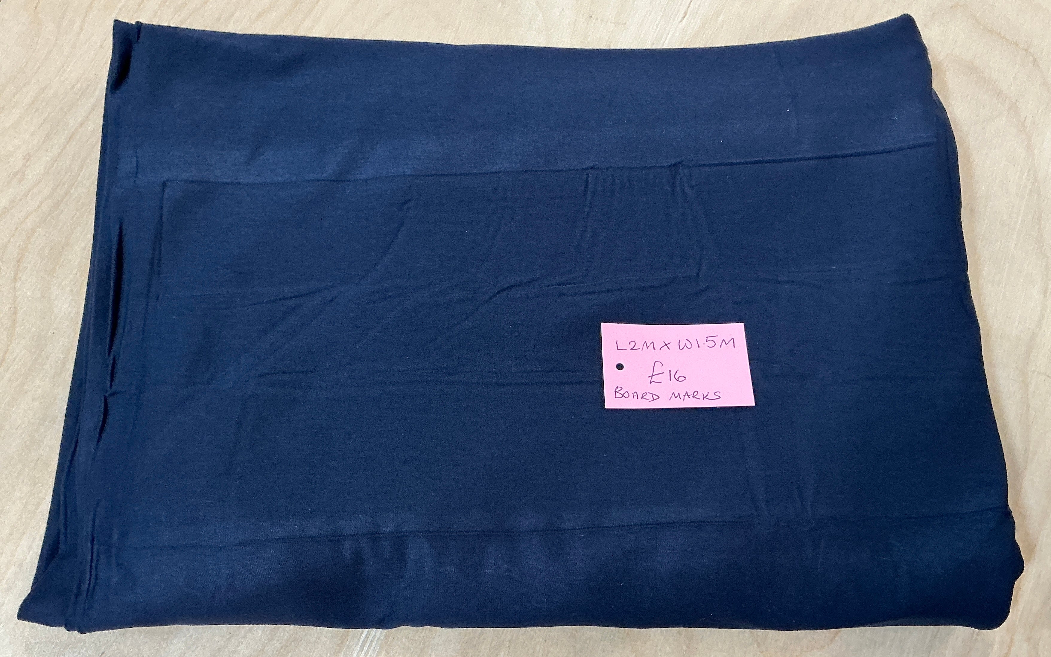 REMNANT  - (FLAWED) L2M x W1.5M Navy Bamboo Jersey