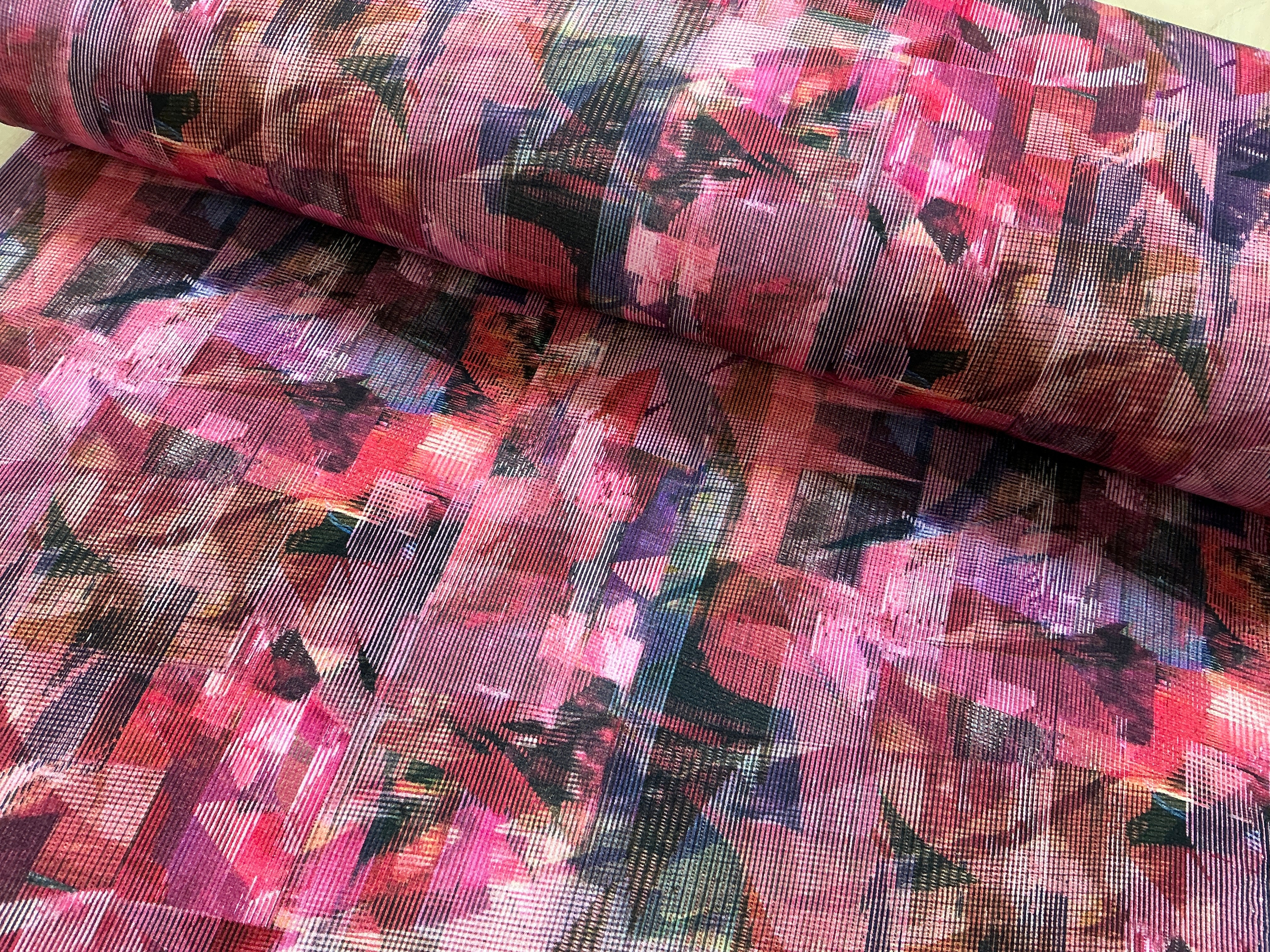 Arty Strokes Ribbed Cotton Jersey