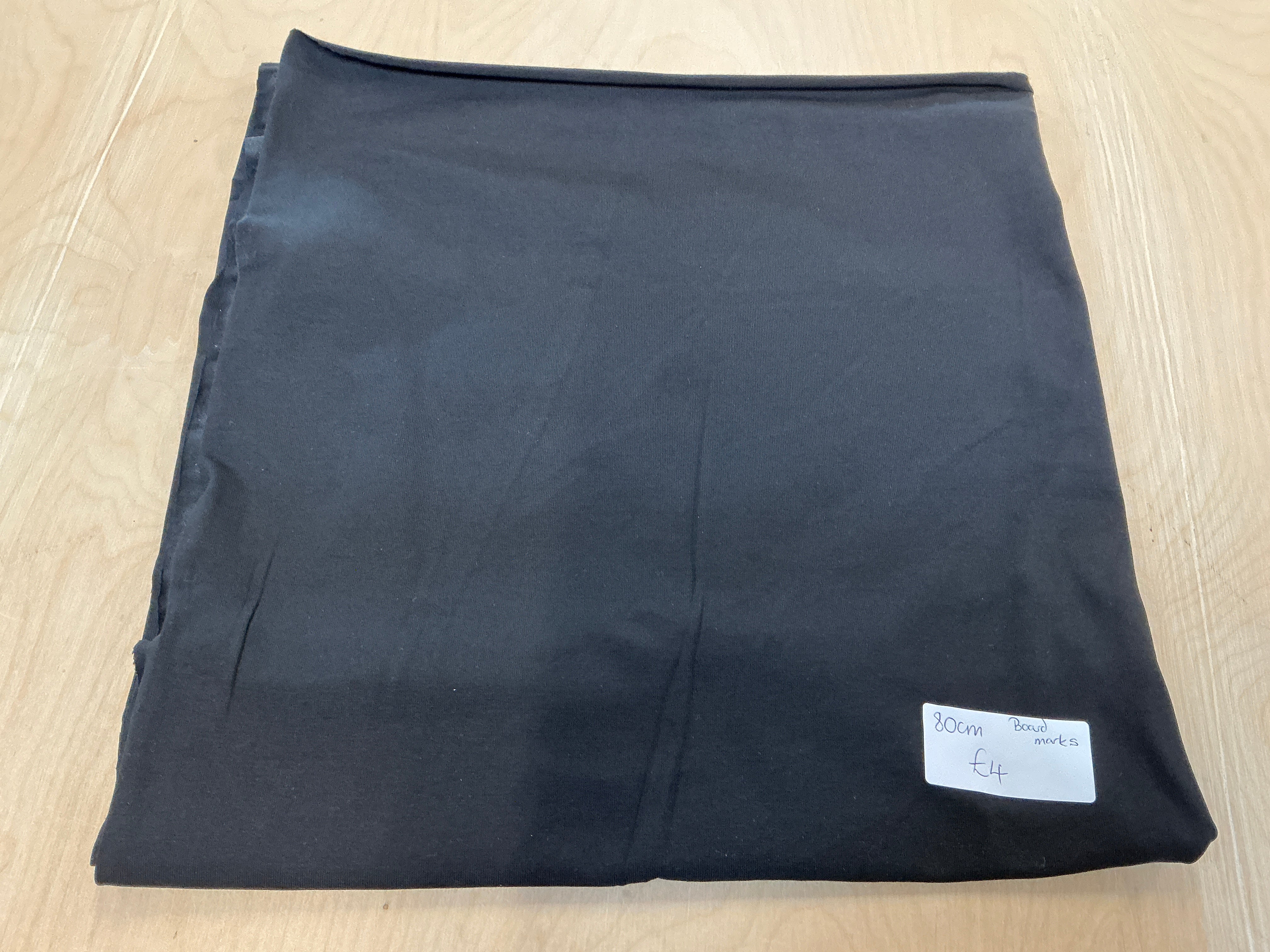 REMNANT - (MARKED) 80cm Black Jersey