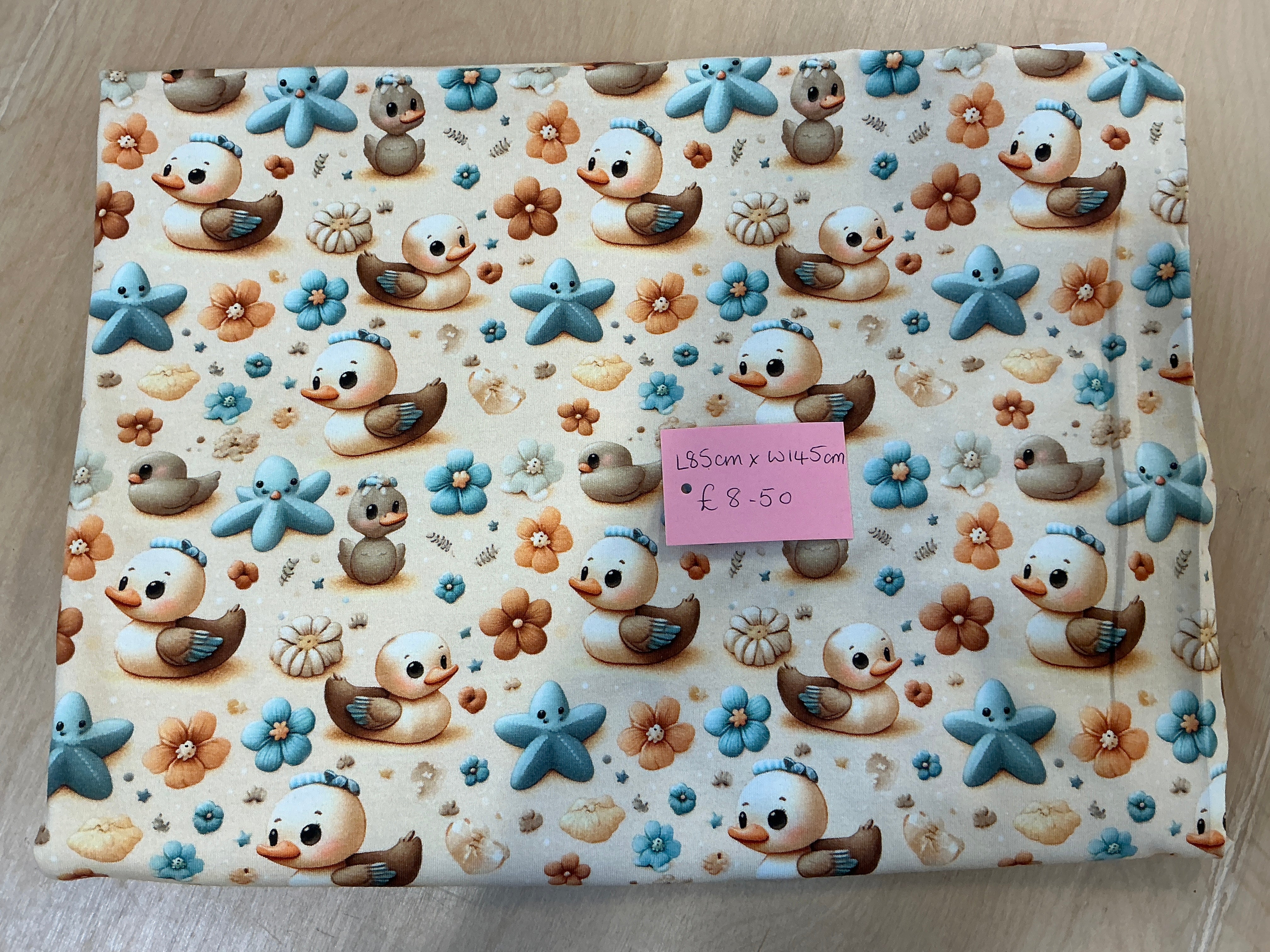 REMNANT  - L85cm x W145cm Rubber Ducky Jersey