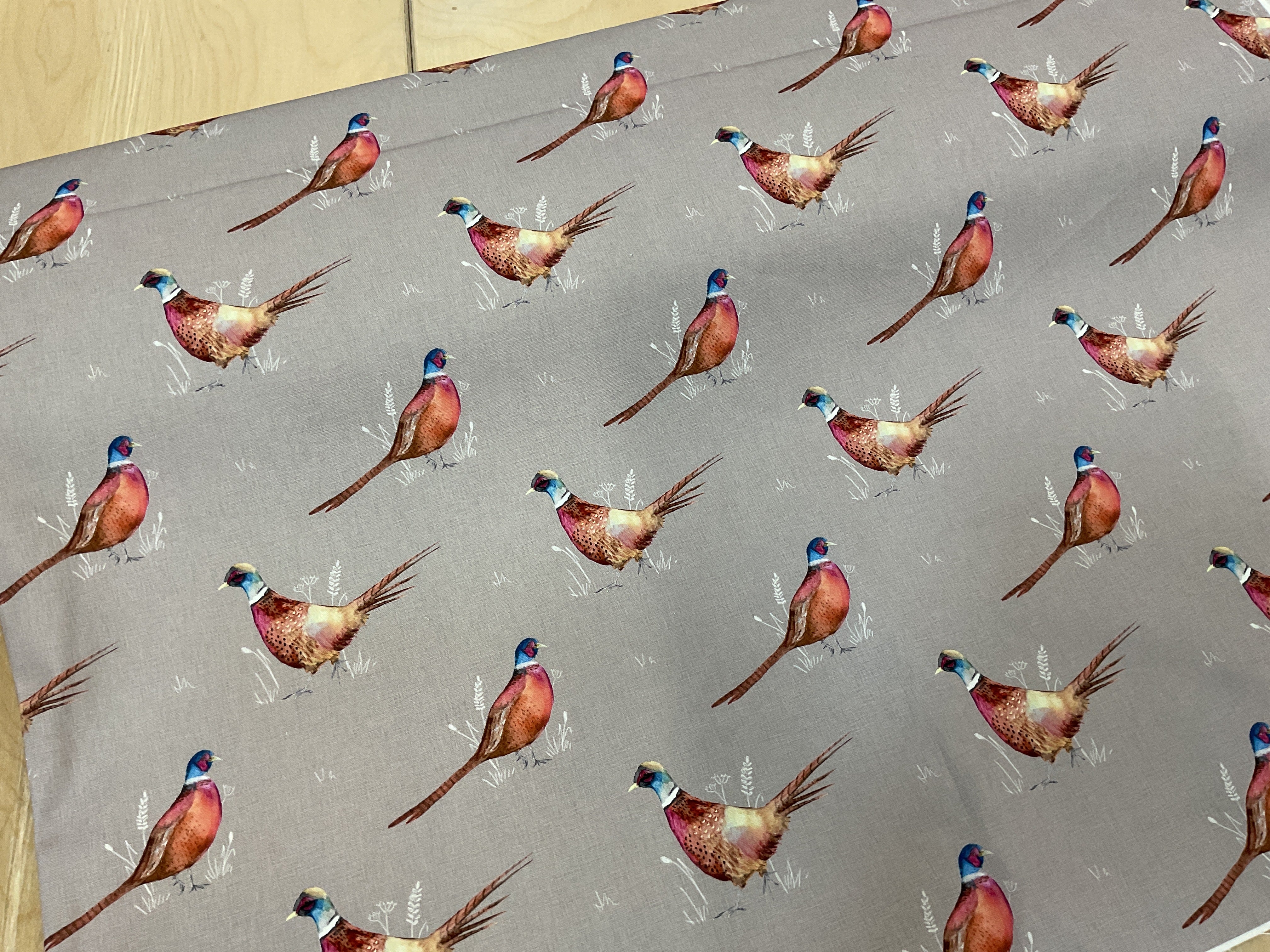 Pheasant Cotton Canvas