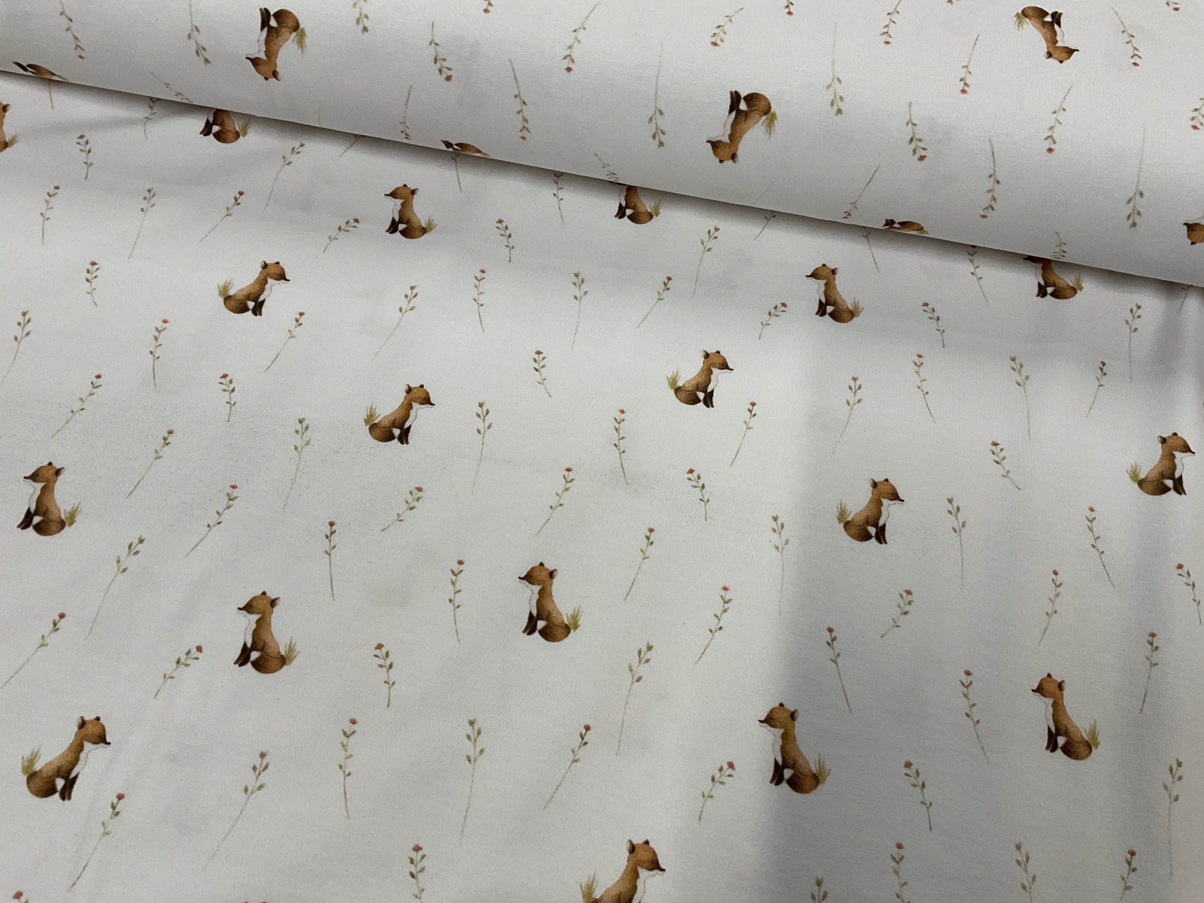 FLAWED Organic Little Fox Cotton Jersey Fabric