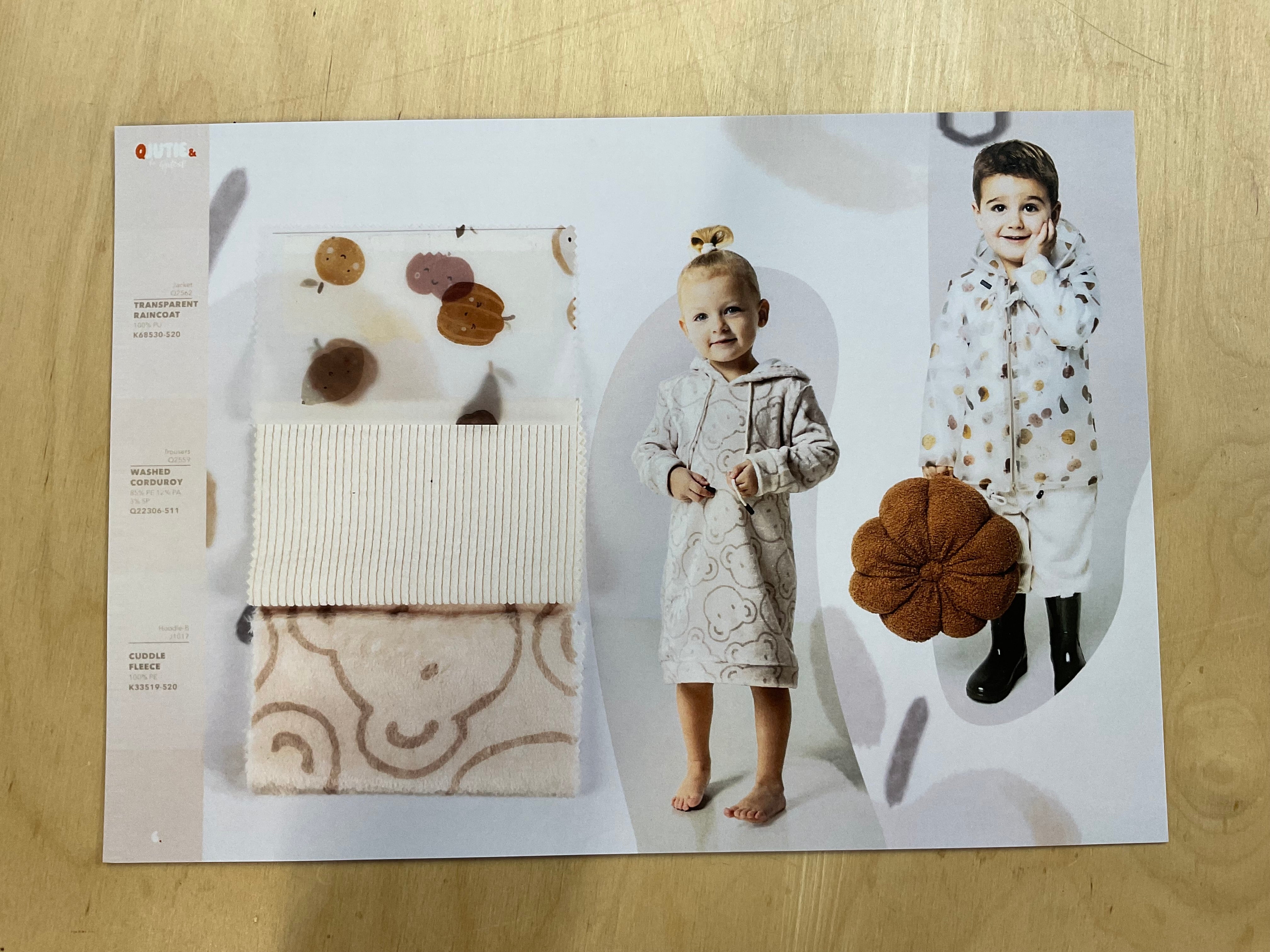 Cute Fruit Transparent Raincoat Fabric