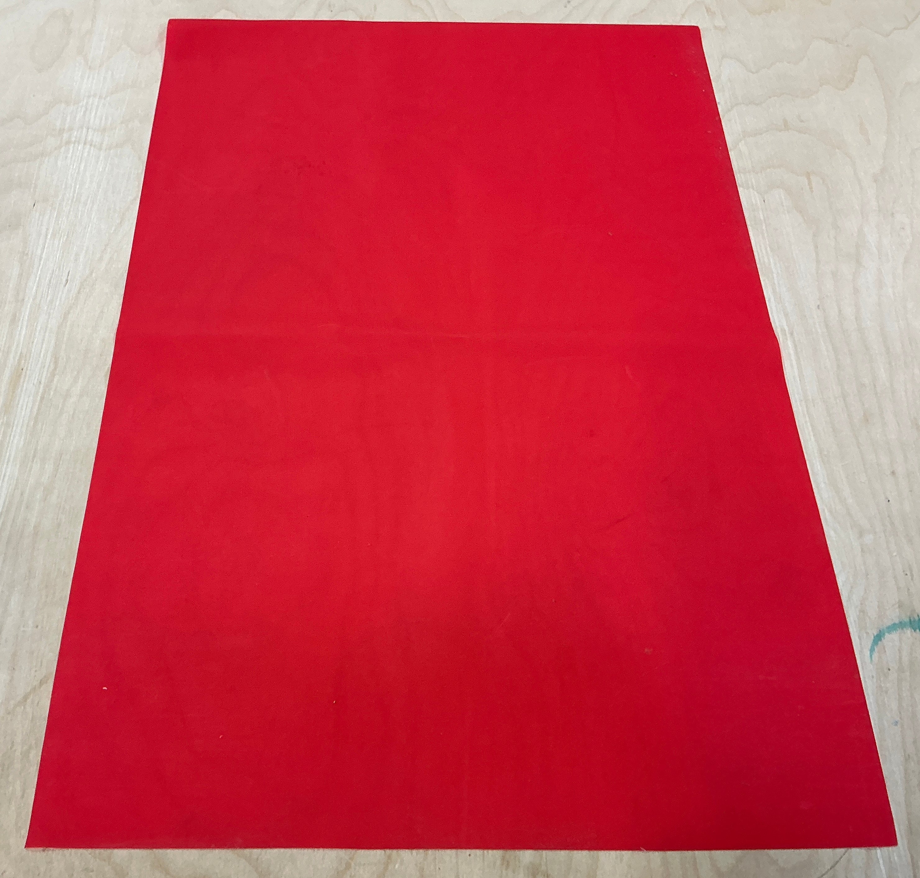 REMNANT - (MARKED) L67cm x W45cm  TPU Jelly Vinyl Red