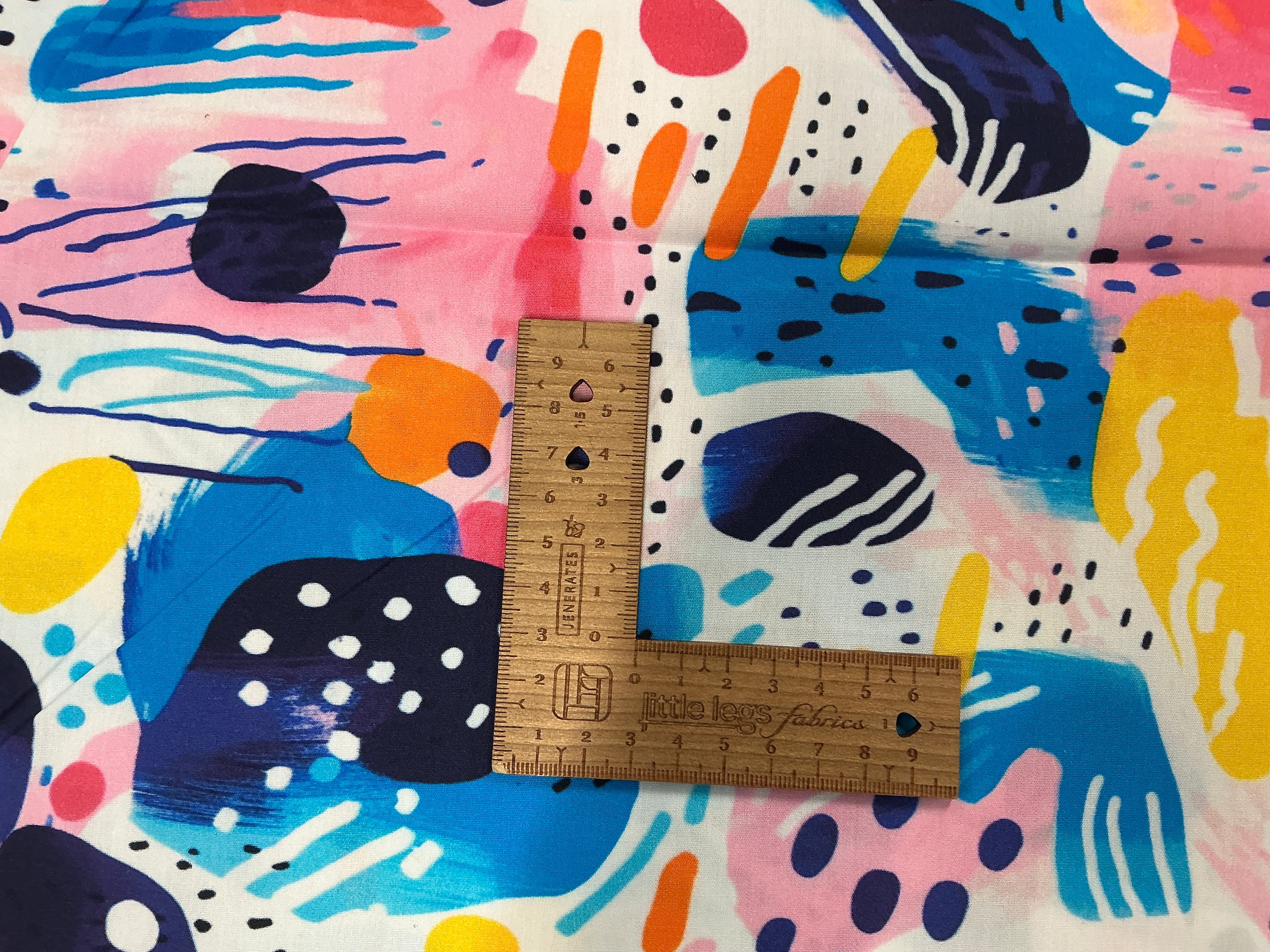 Watercolour Abstract Cotton Poplin