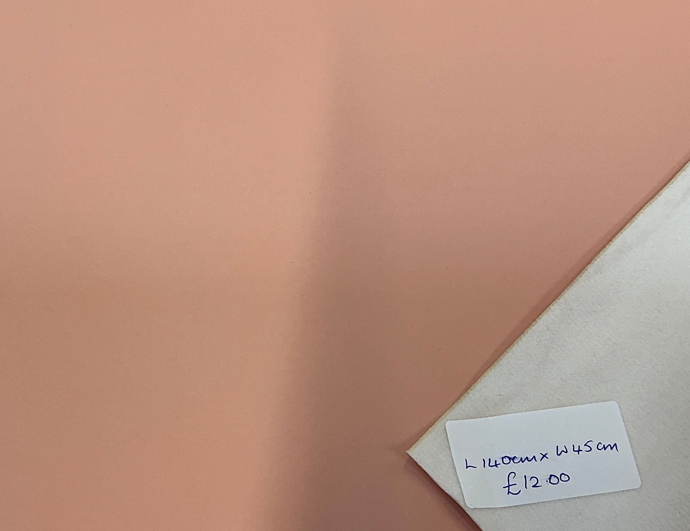 REMNANT - (MARKED) L140cm x W45cm Blush Faux Leather Vinyl (Full Roll)