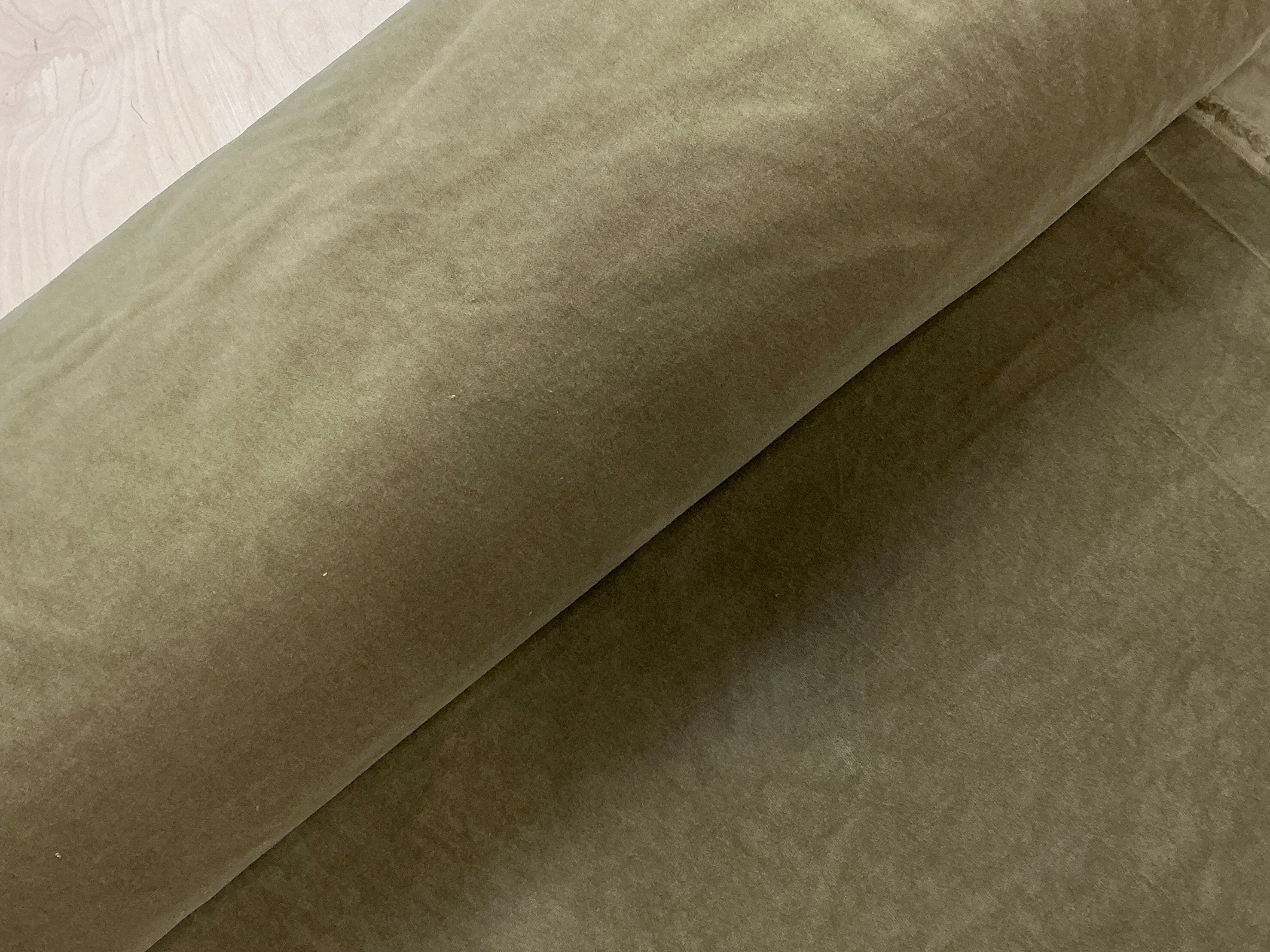 Light Khaki Cotton Stretch Velvet