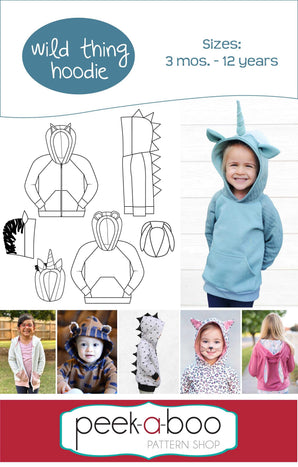 Wild Thing Hoodie Peek-a-boo Paper Sewing Pattern