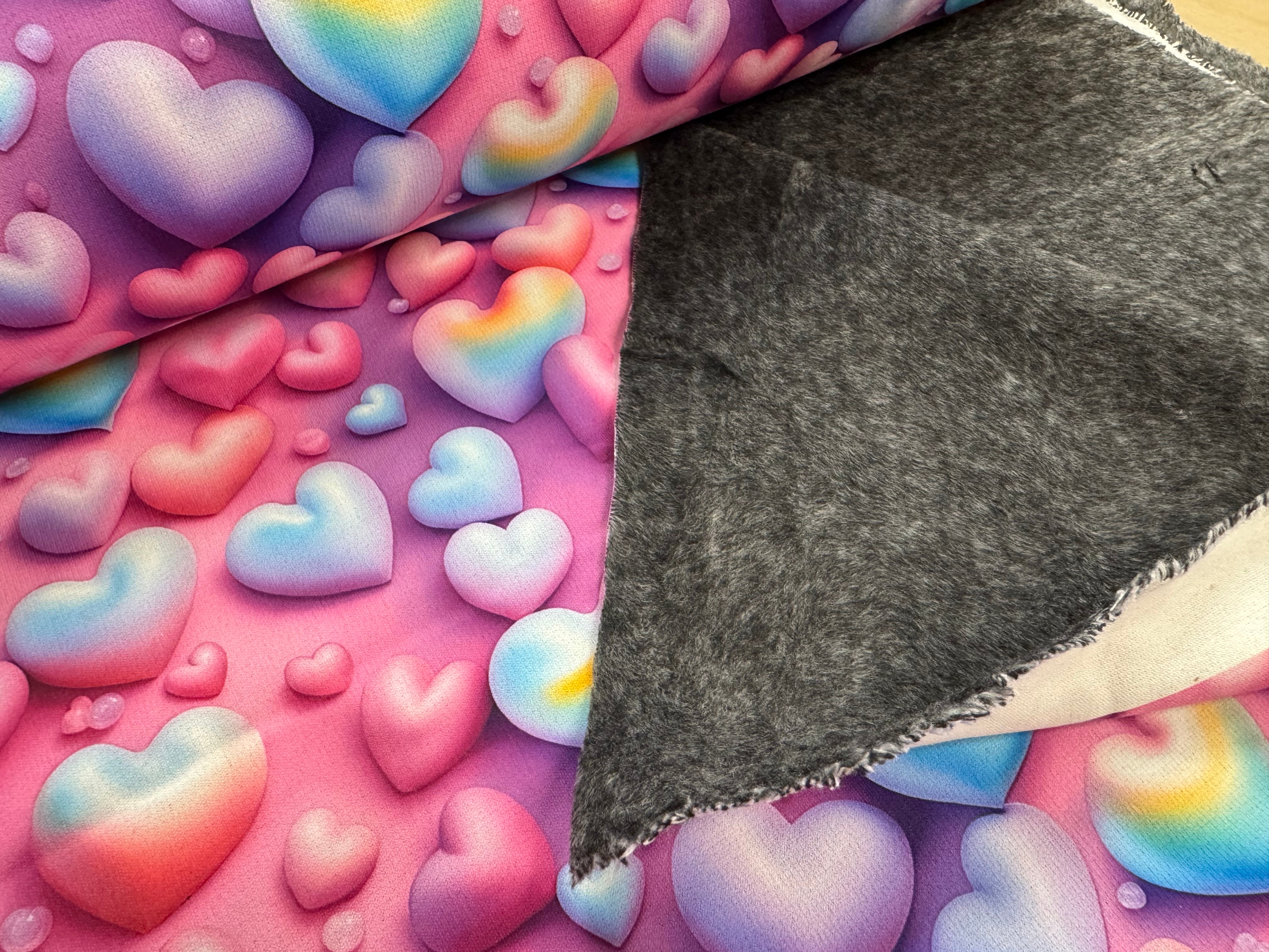 Bubble Hearts Alpine Fleece