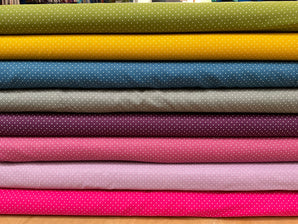 Petite Dots Cotton Poplin - Various Colours