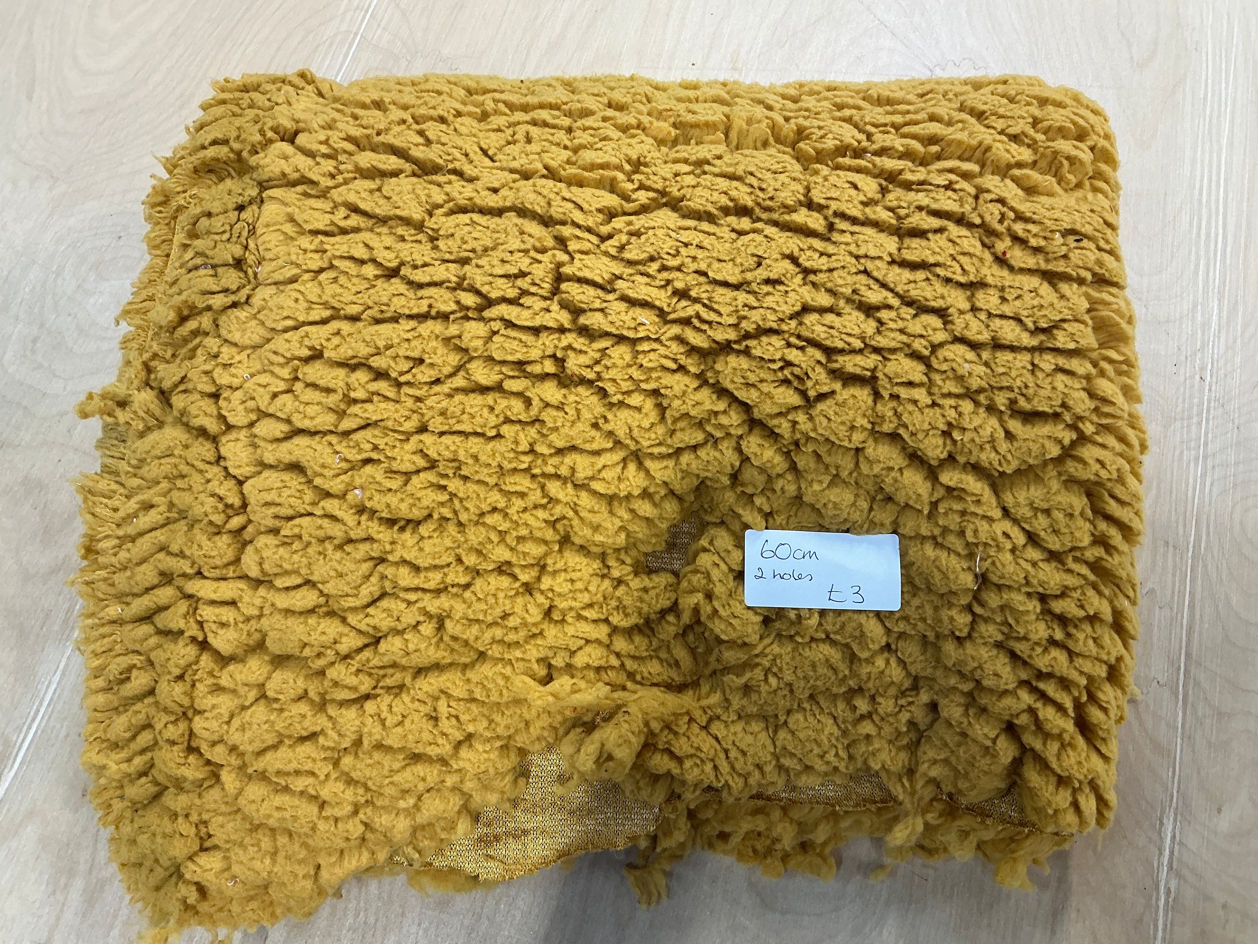 REMNANT  - (FLAWED) L60cm x W160cm Teddy Fleece Thick Pile Copper