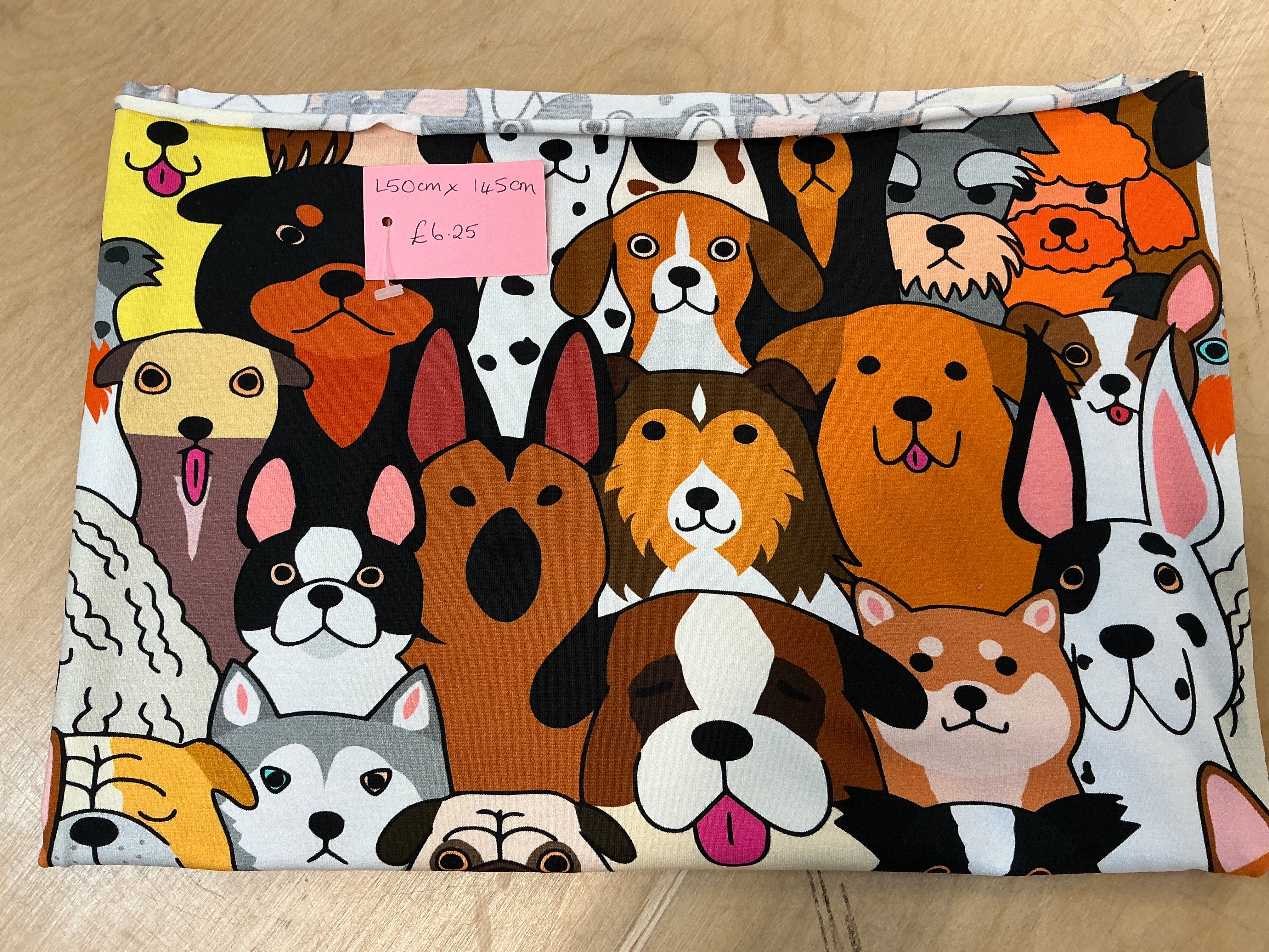 REMNANT - L50cm x W145cm Dog Mug Shot Jersey