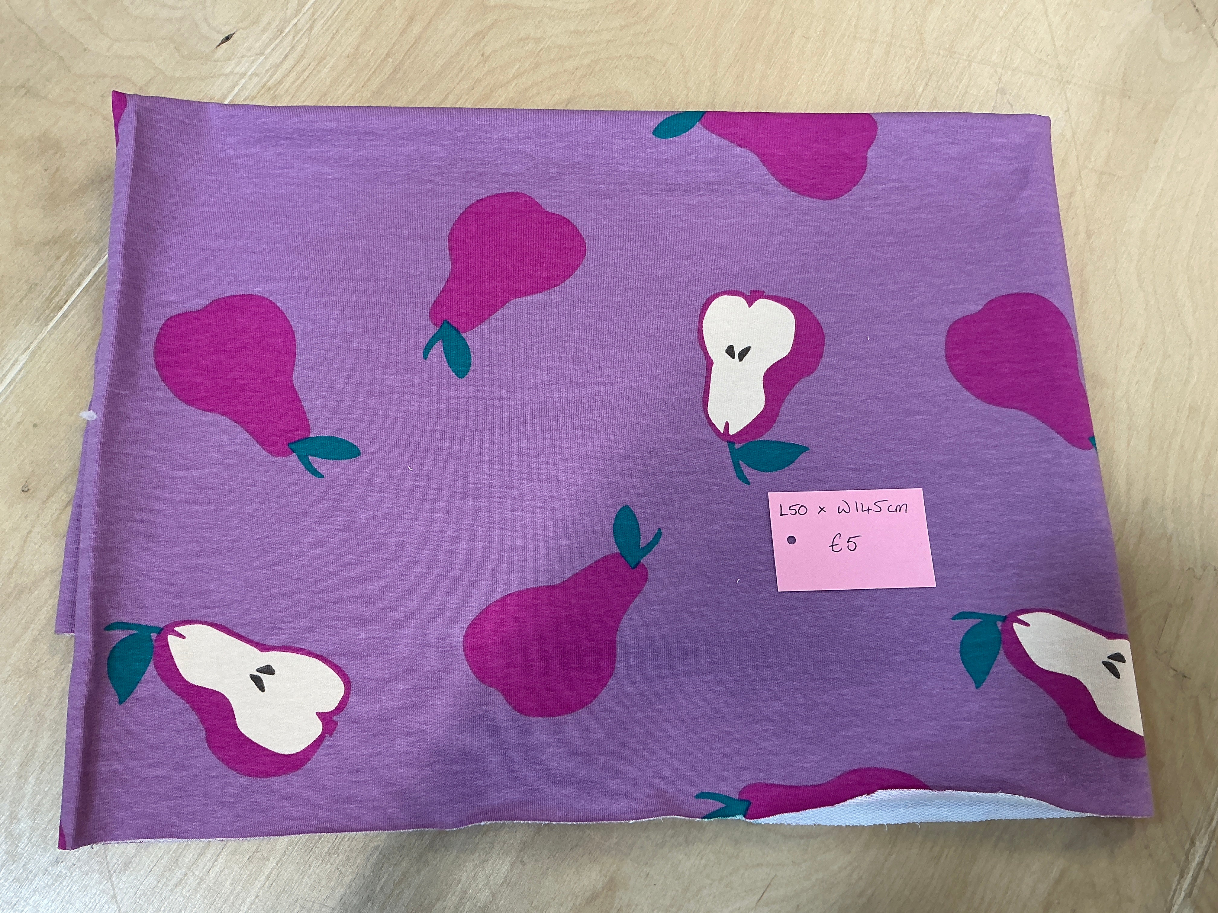 REMNANT - L50cm x W145cm Pears French Terry