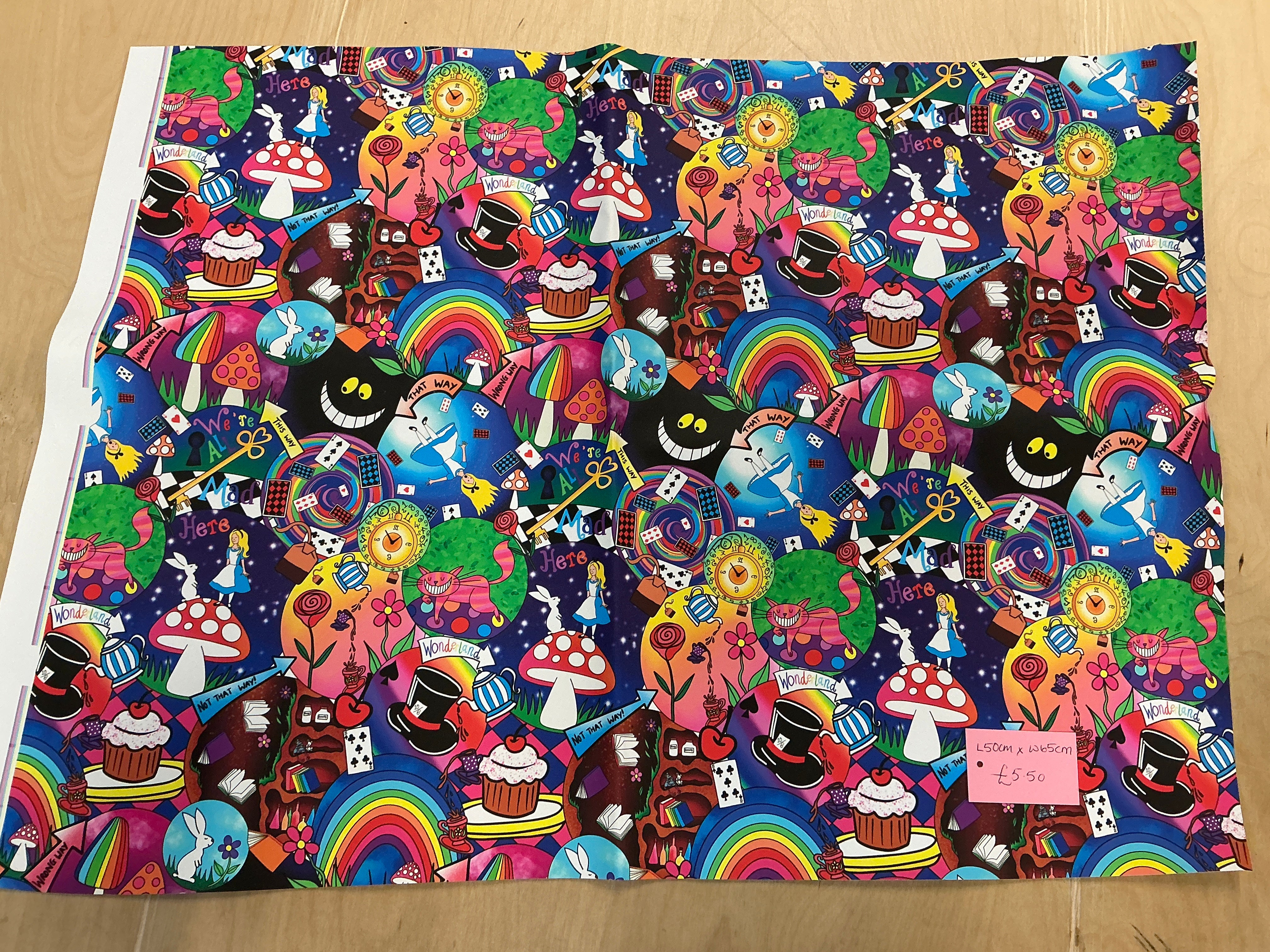 REMNANT  - L50cm x W65cm Wonderland Faux Vinyl