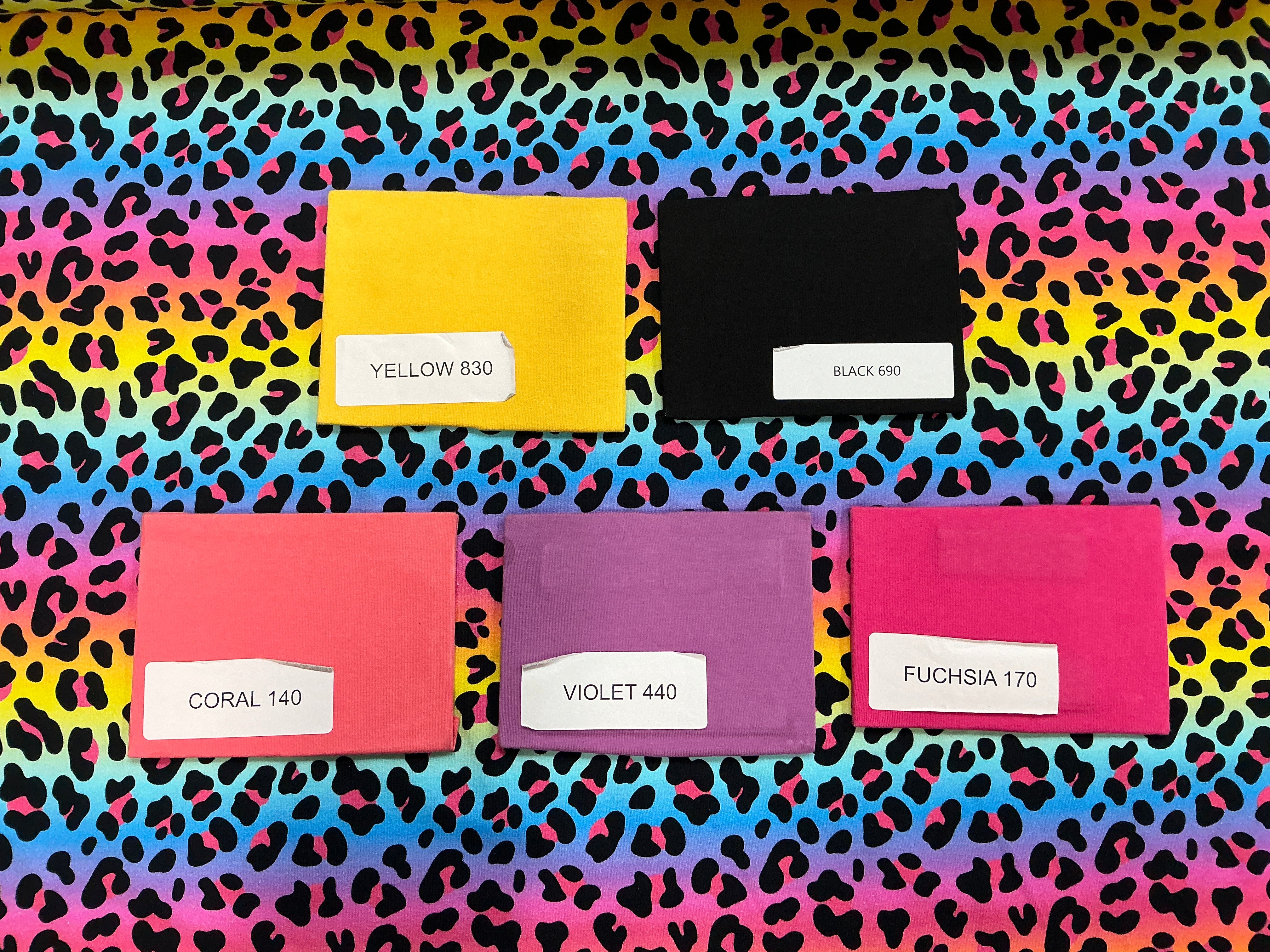 Rainbow Animal Ombré Stripe French Terry