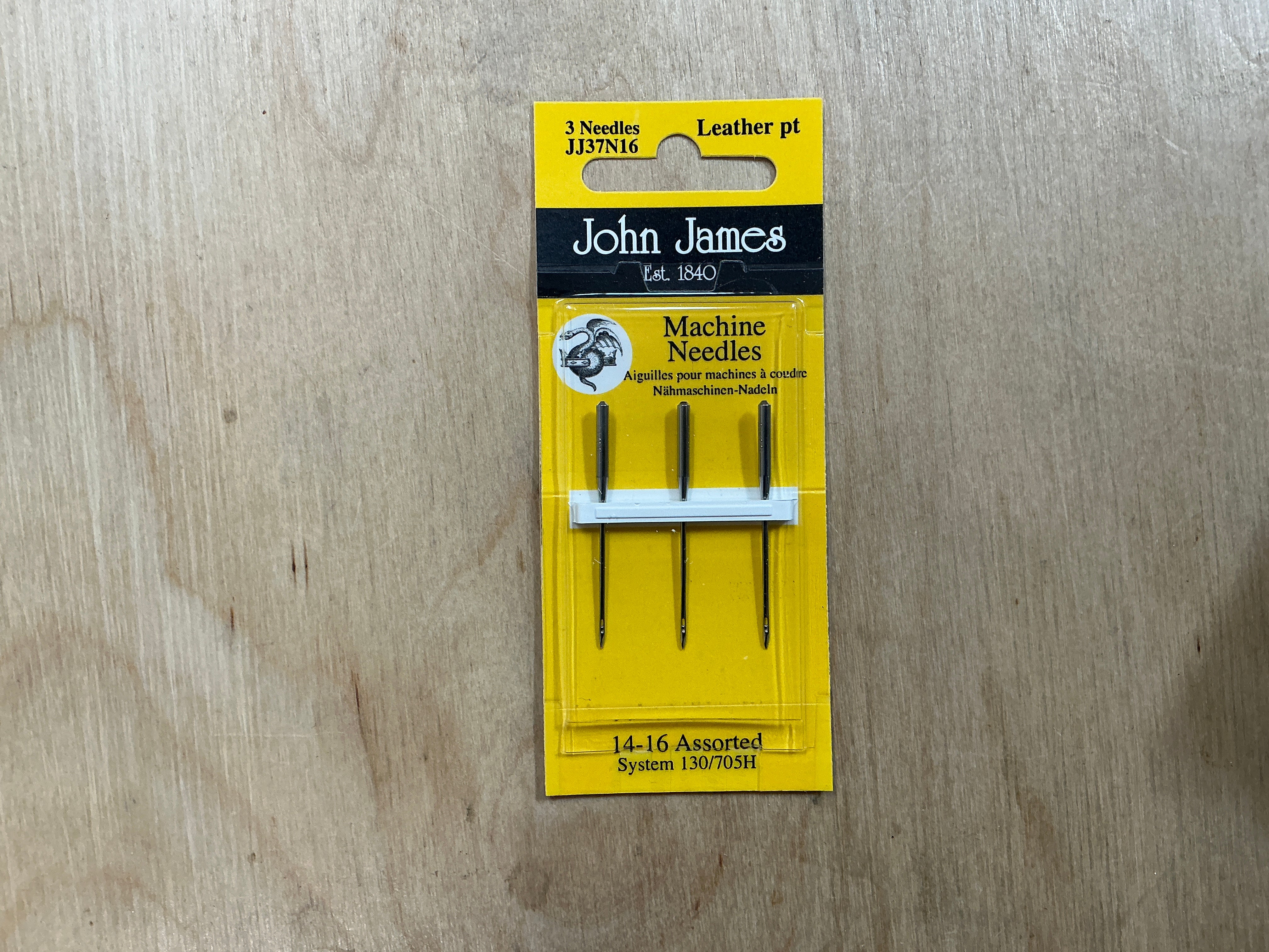 Sewing Machine 14 - 16 Leather Needles - John James