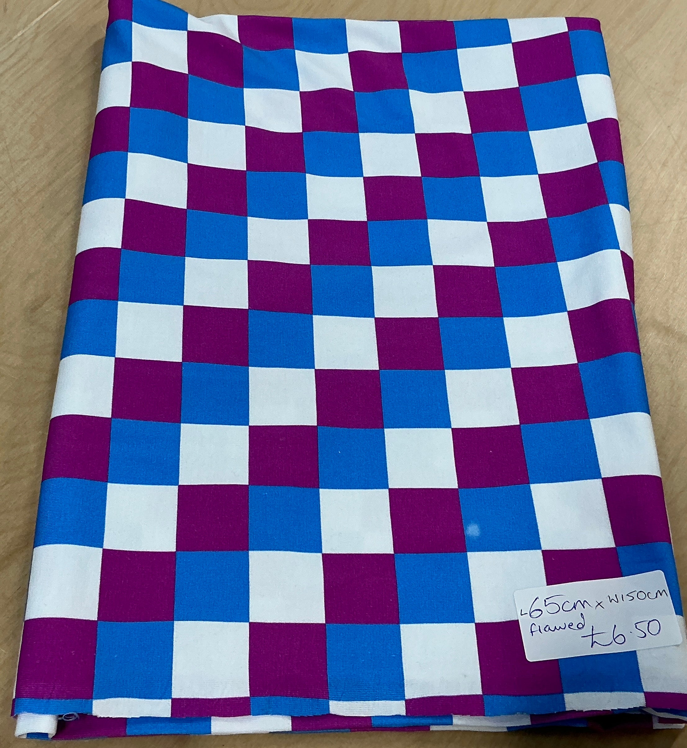 REMNANT  -  (FLAWED) L65 x W150cm Sophie Squares Jersey