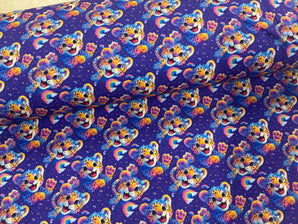 Happy Leopards Cotton Jersey Fabric