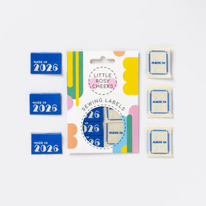 Made In 2026 Sewing Labels by Little Rosy Cheeks