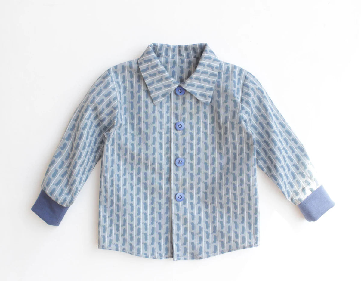 Ants in the Shirt Collared Shirt PUPERITA Children's Paper Sewing Pattern