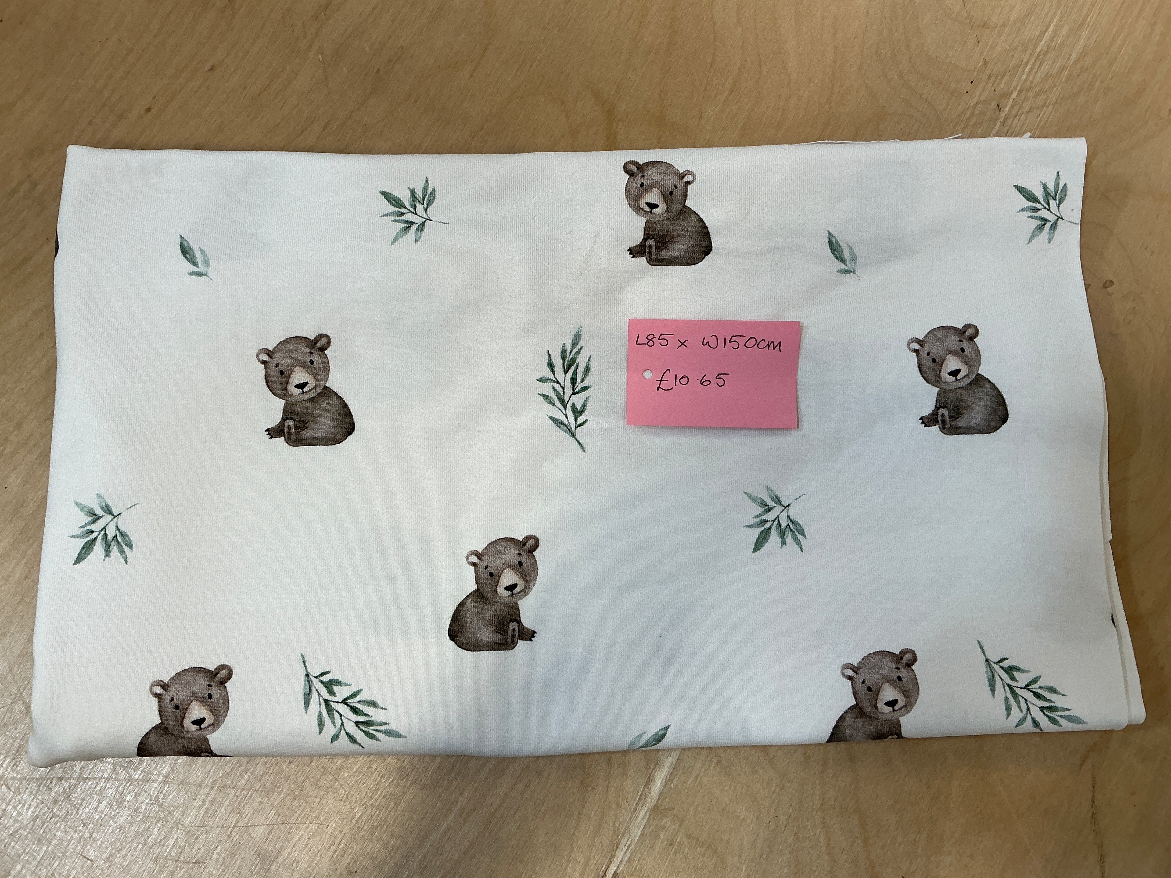 REMNANT - L85cm x W150cm Little Bear Organic Jersey