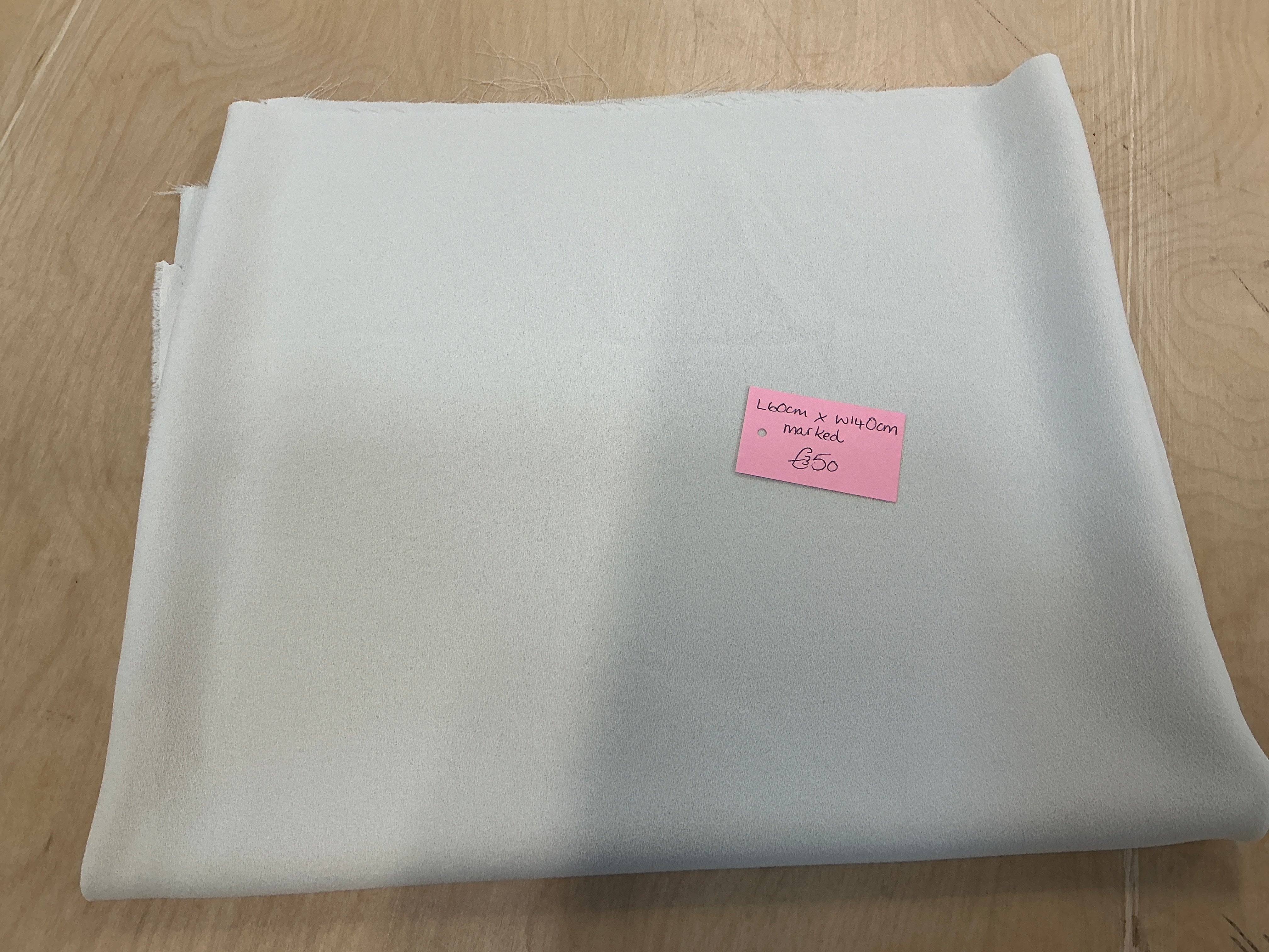REMNANT - (MARKED) L60cm x W140cm Putty Triple Crepe