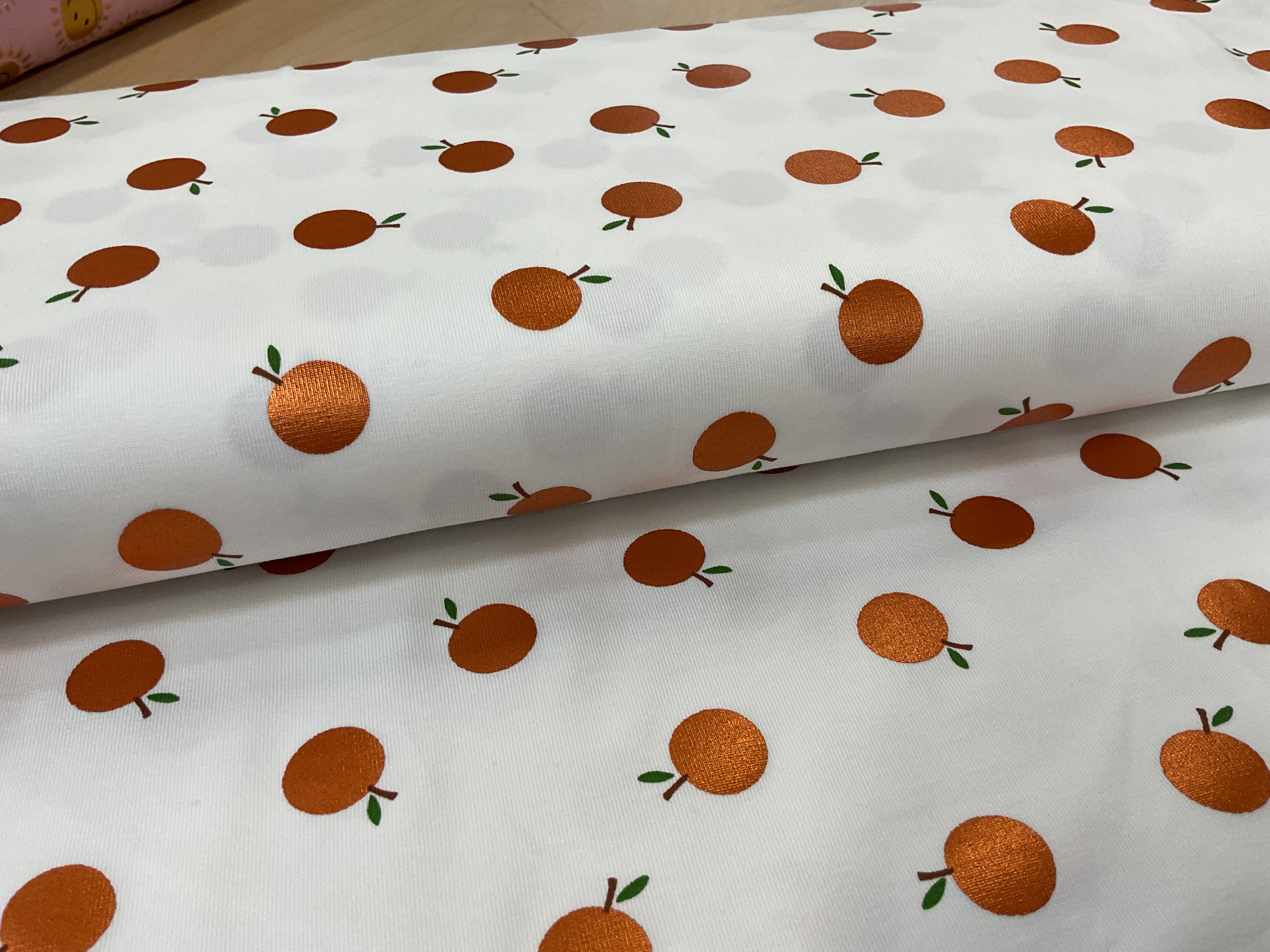 Foil Oranges Cotton Jersey