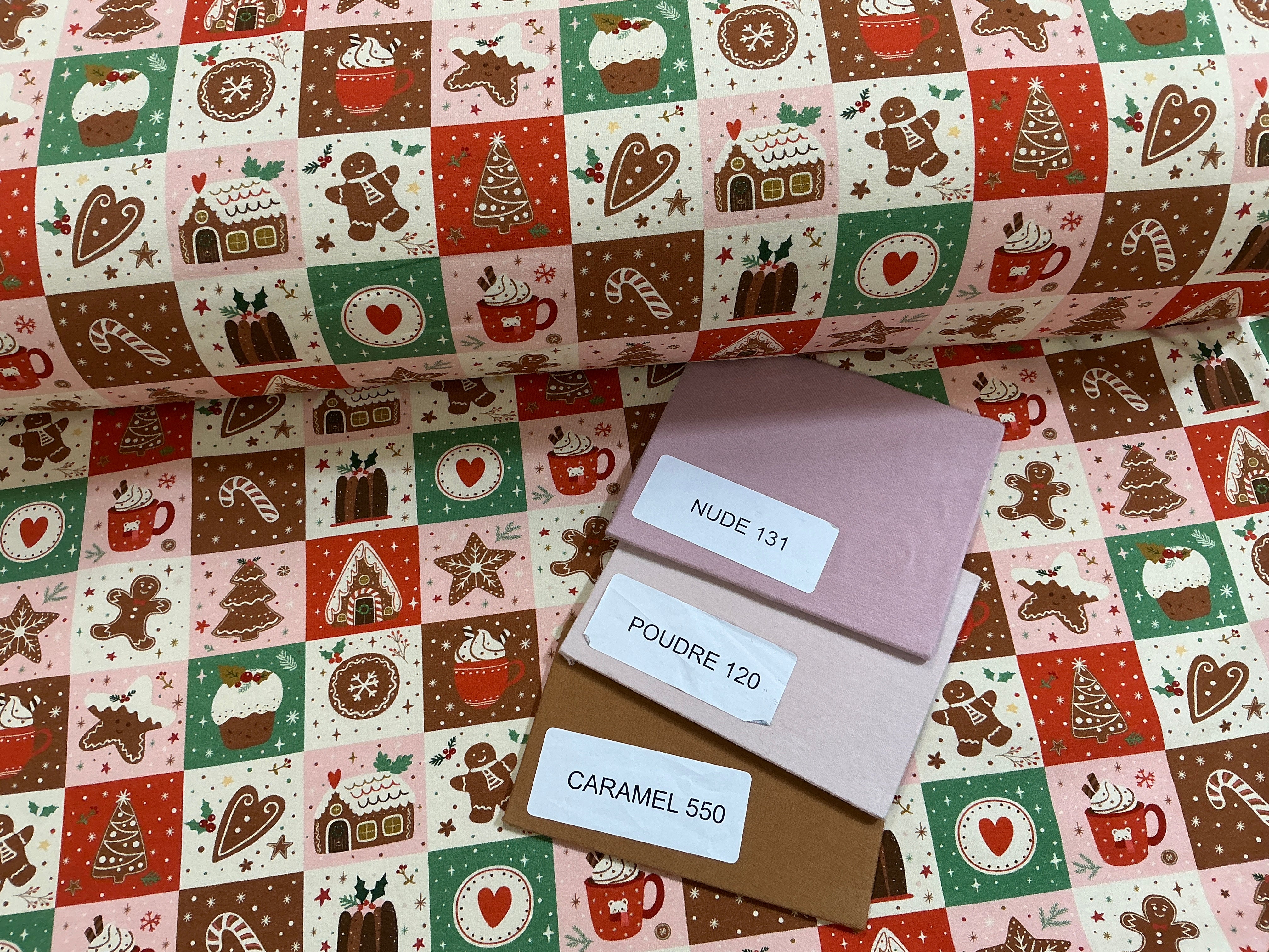 Patchwork Christmas Cotton Jersey