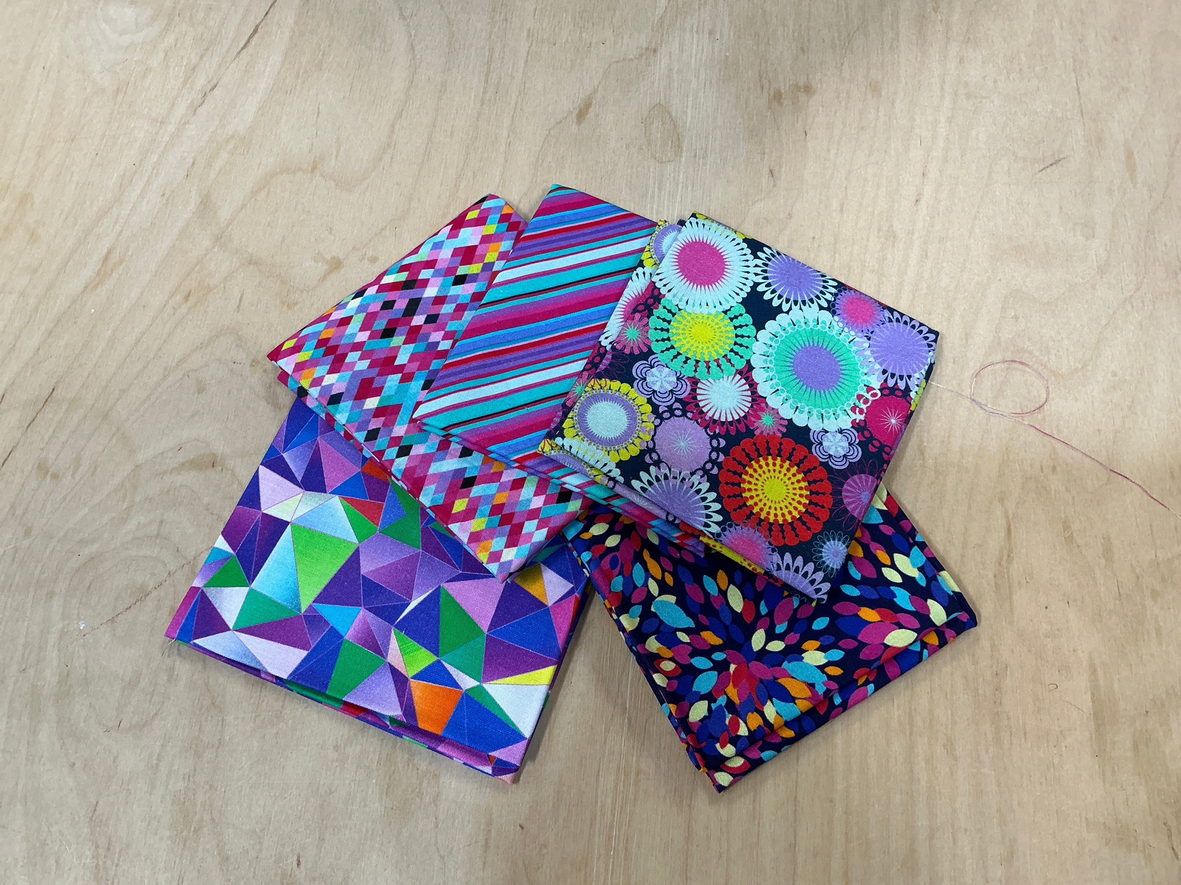 Geometric Multi Colour Fat Quarter Bundle