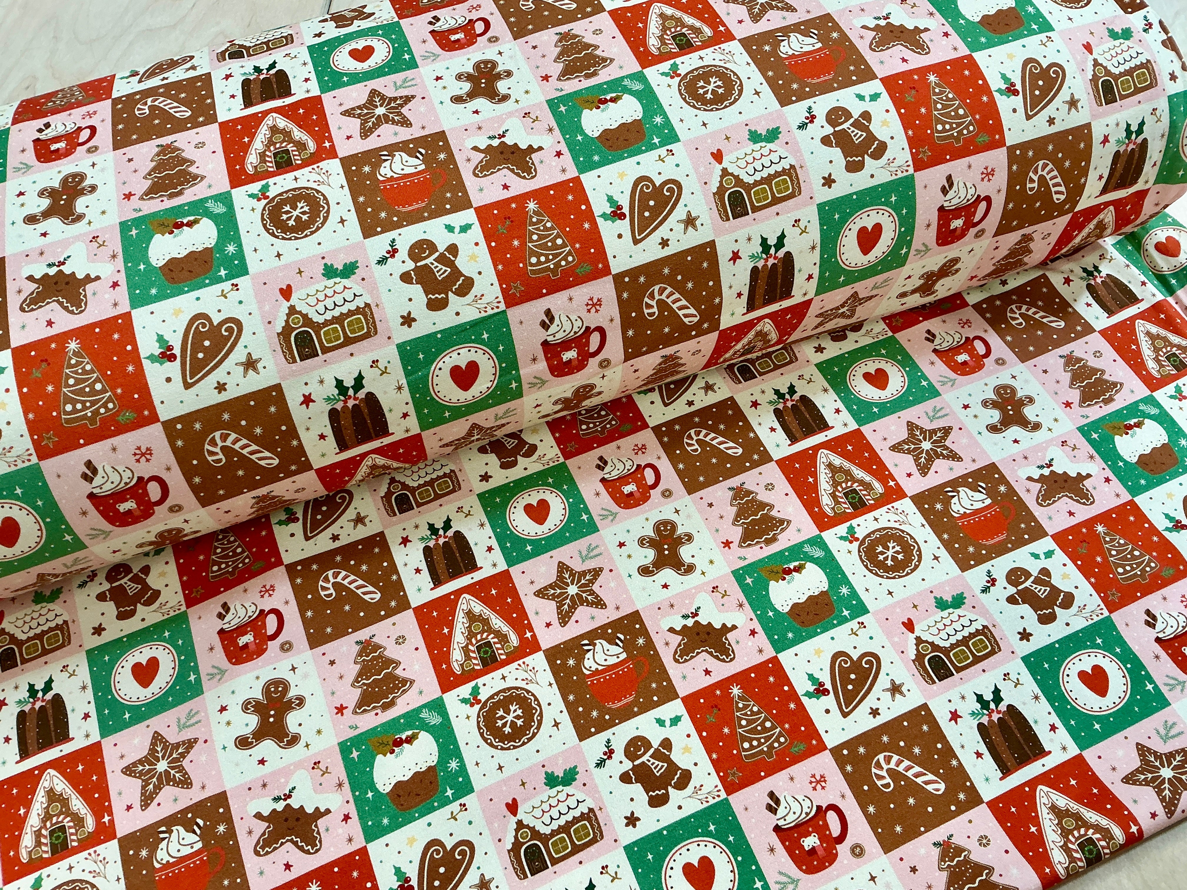 Patchwork Christmas Cotton Jersey
