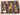 REMNANT - L90cm x W1.4m Red and Yellow Flowers on Cotton Viscose