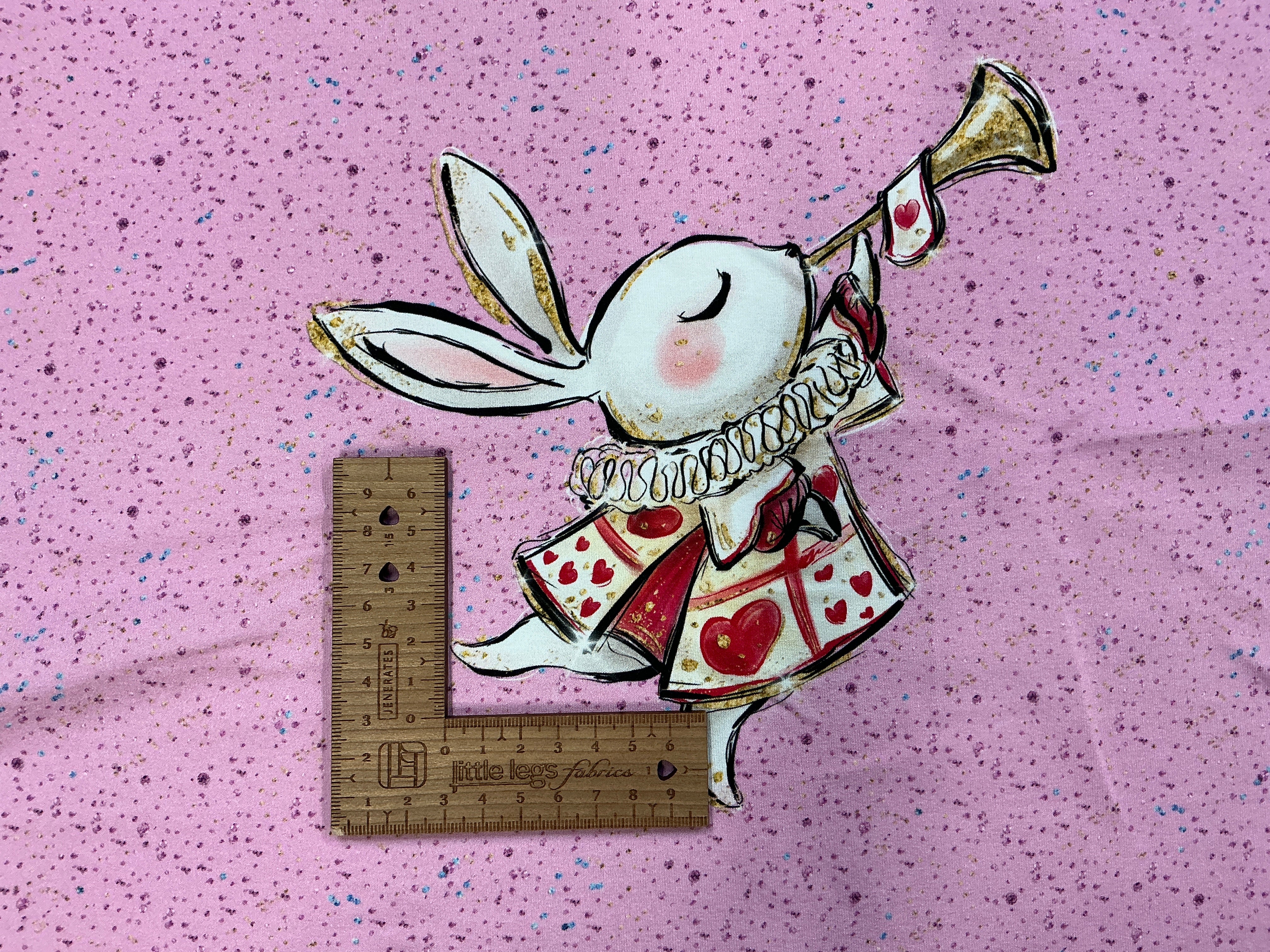 White Rabbit French Terry Panel