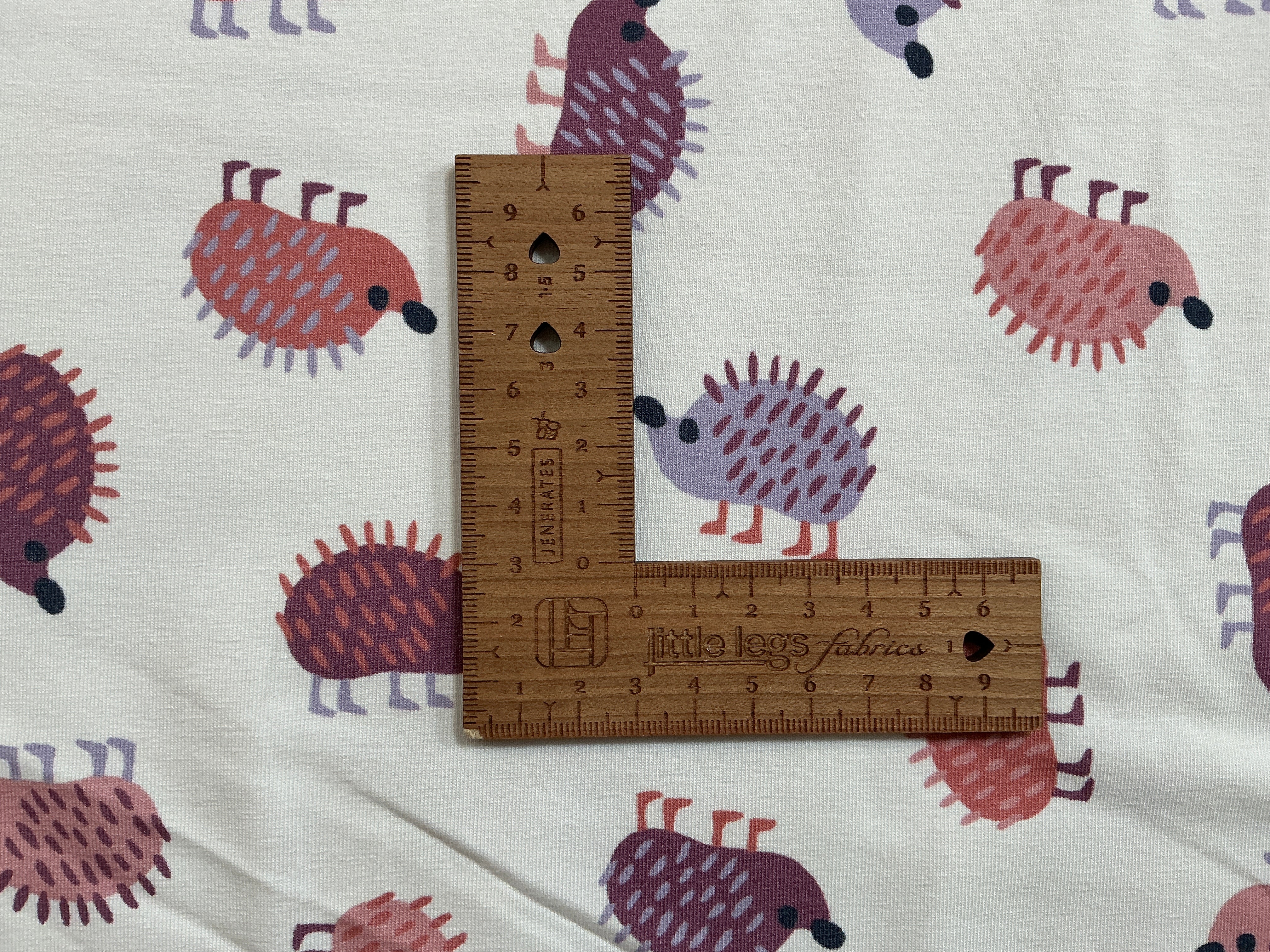 Pastel Hedgehogs Cotton Jersey