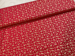 Gold Foil hohoho Cotton Poplin