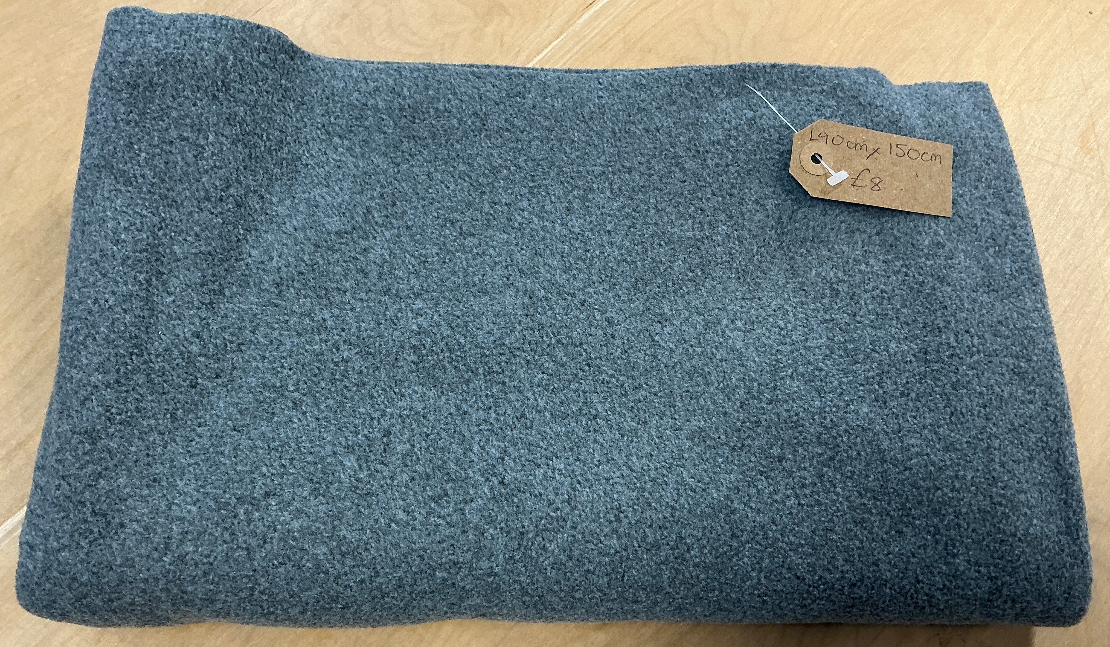 REMNANT - L90cm x W150cm Dusty Blue Melange Fleece