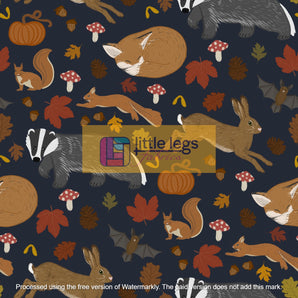 PRE ORDER Sleepy Woodland Animals French Terry - DUE IN STOCK MID JULY