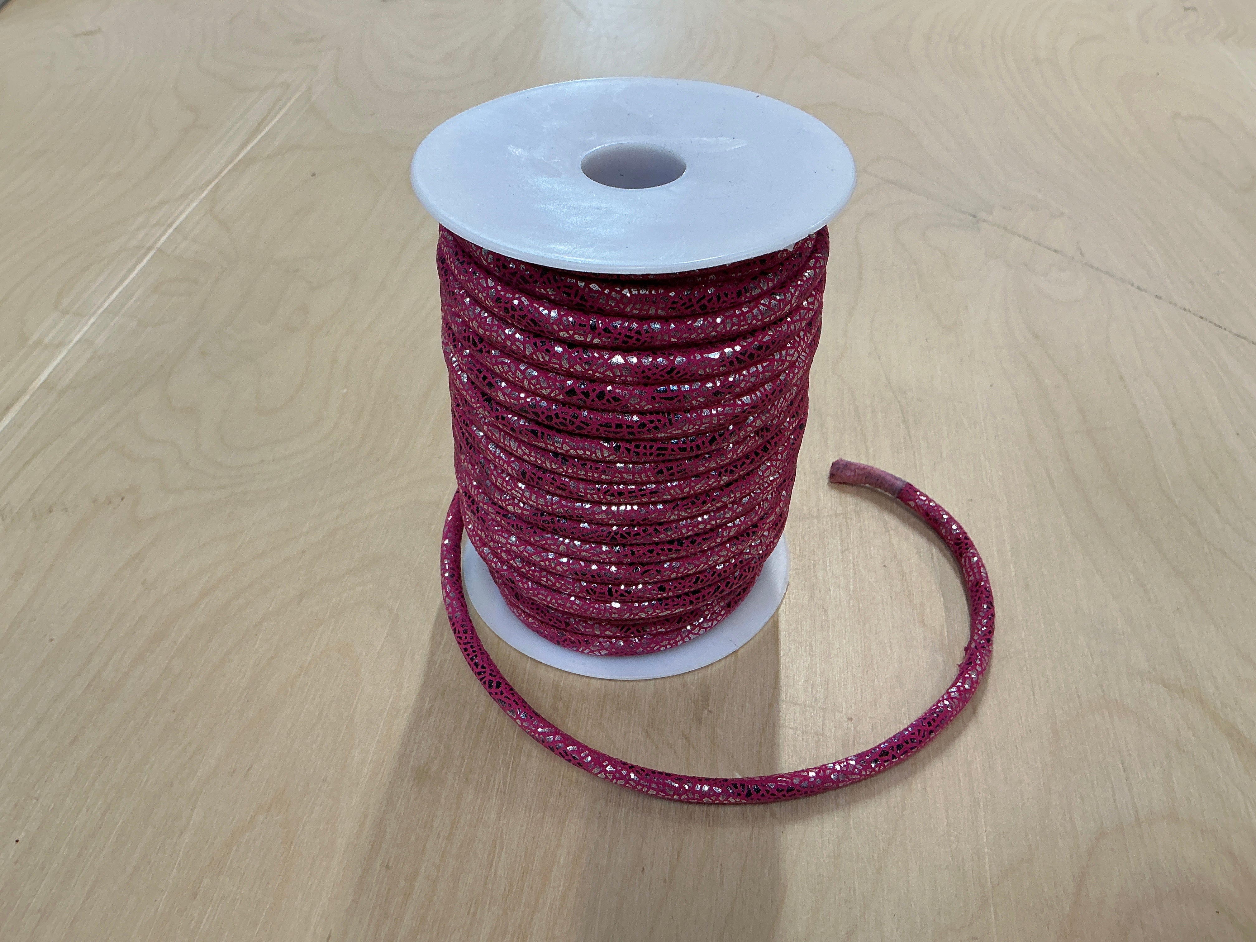 Luxury leather cord glitter - various colours