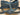 Grey/Blue with Gold Teeth Continuous Zipper Tape