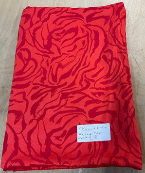 REMNANT - 90cm x 1.45M Hot Pink Zebra Viscose