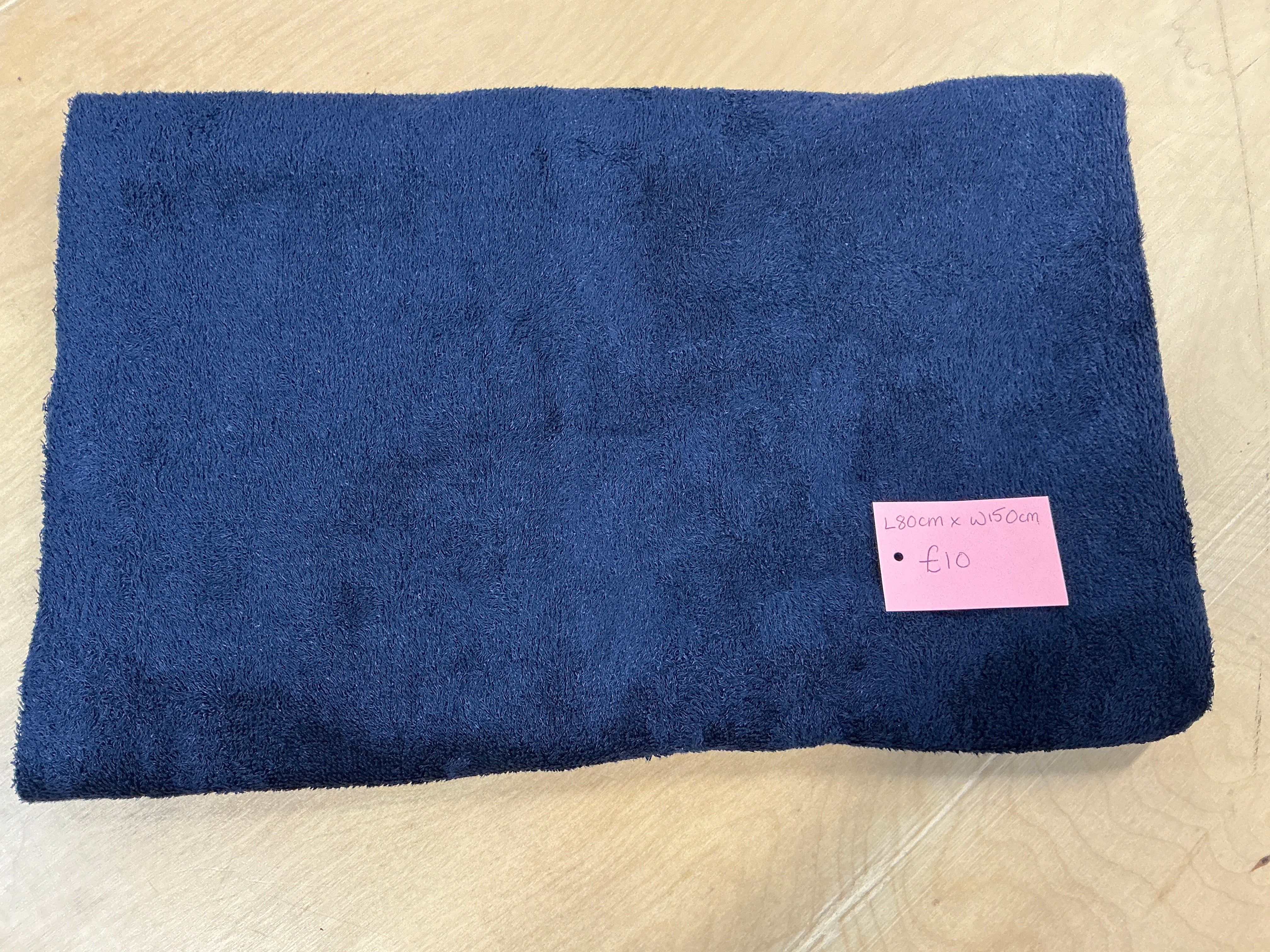 REMNANT  - L80cm x W150cm Navy Bamboo Towelling