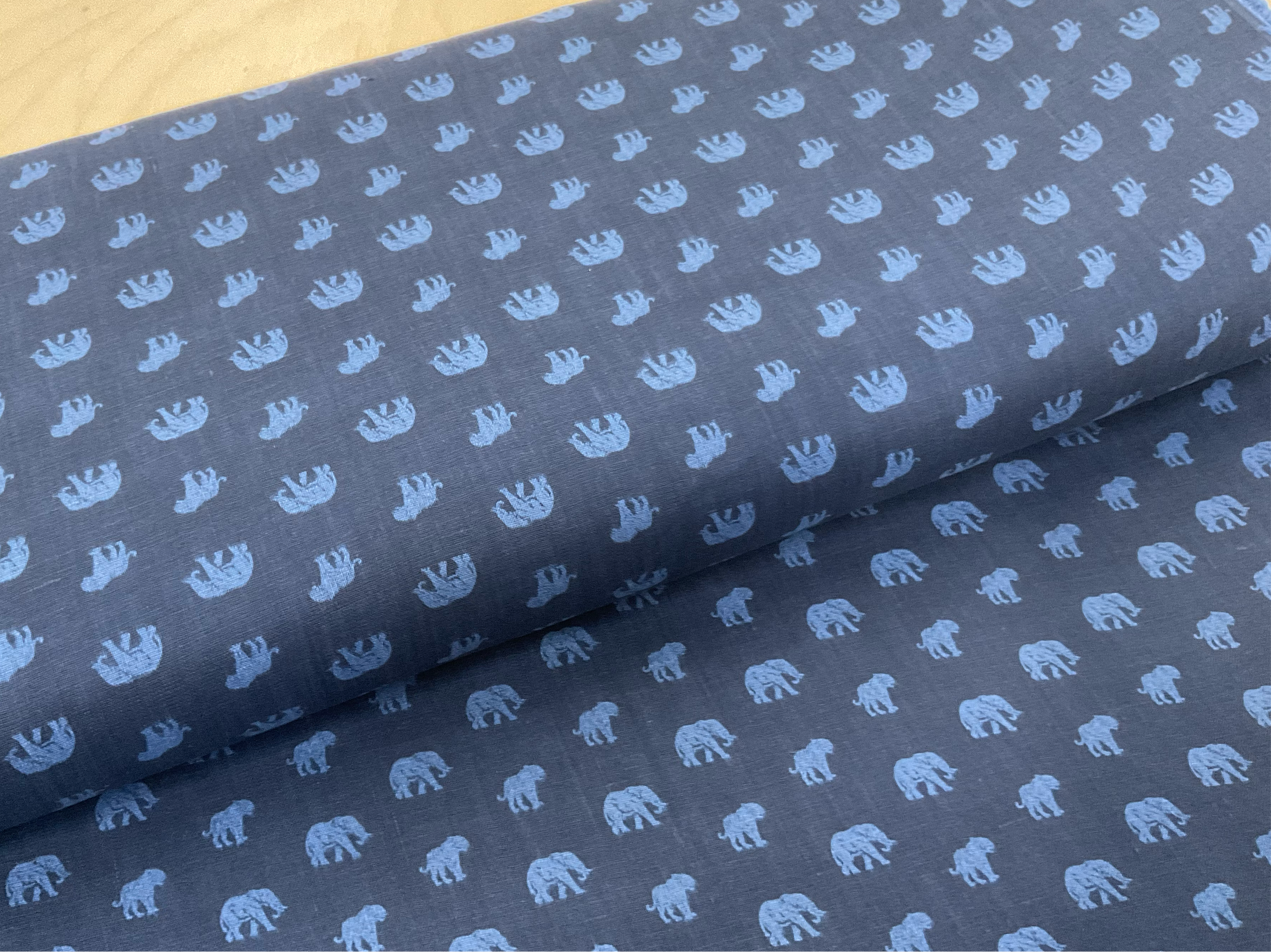 Elephants and Tiger 100% Linen