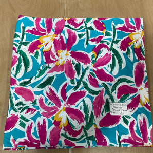 REMNANT - L80cm x W145cm Tropical Flowers Viscose Jersey