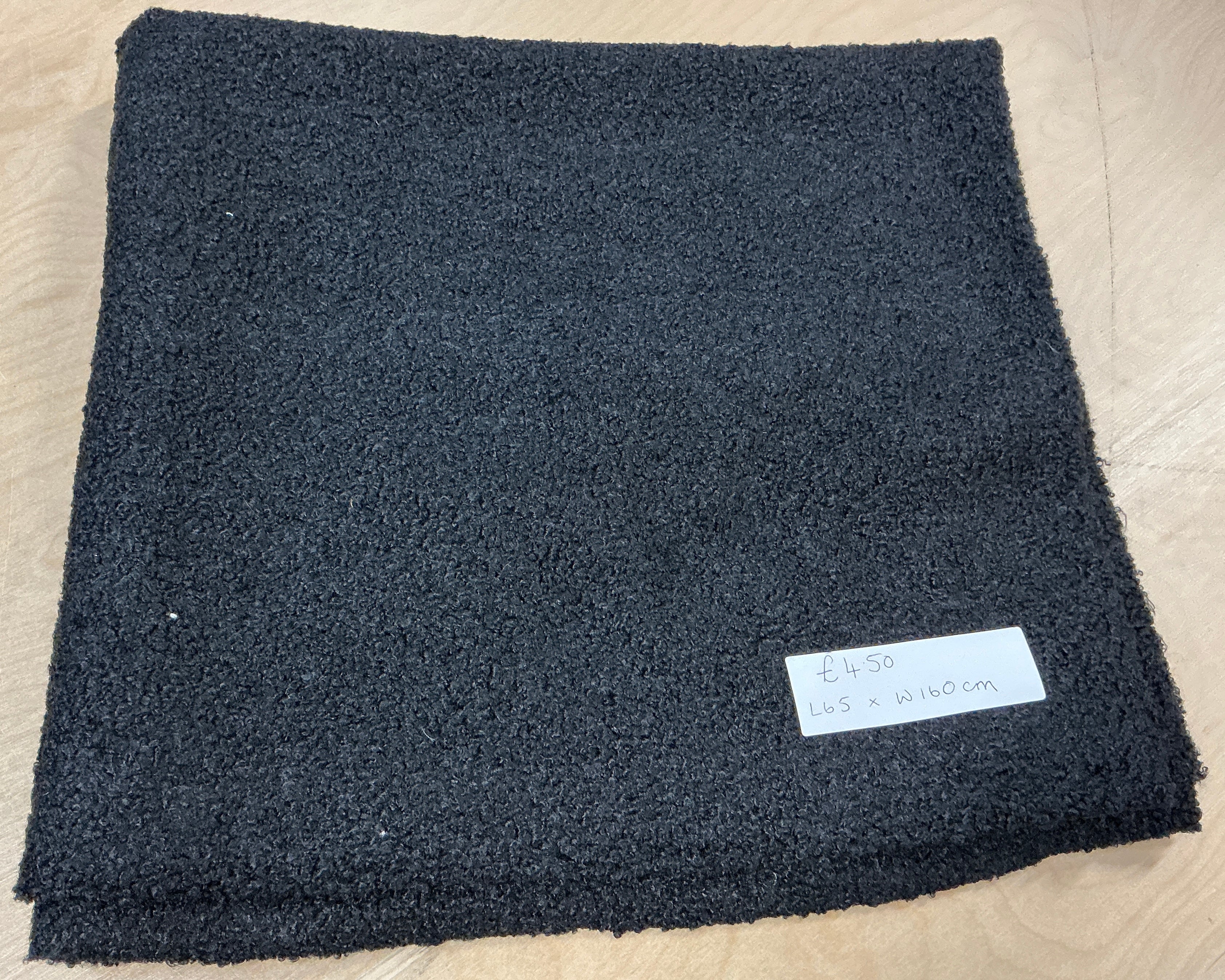 REMNANT  - L65 x W160cm Black Boucle